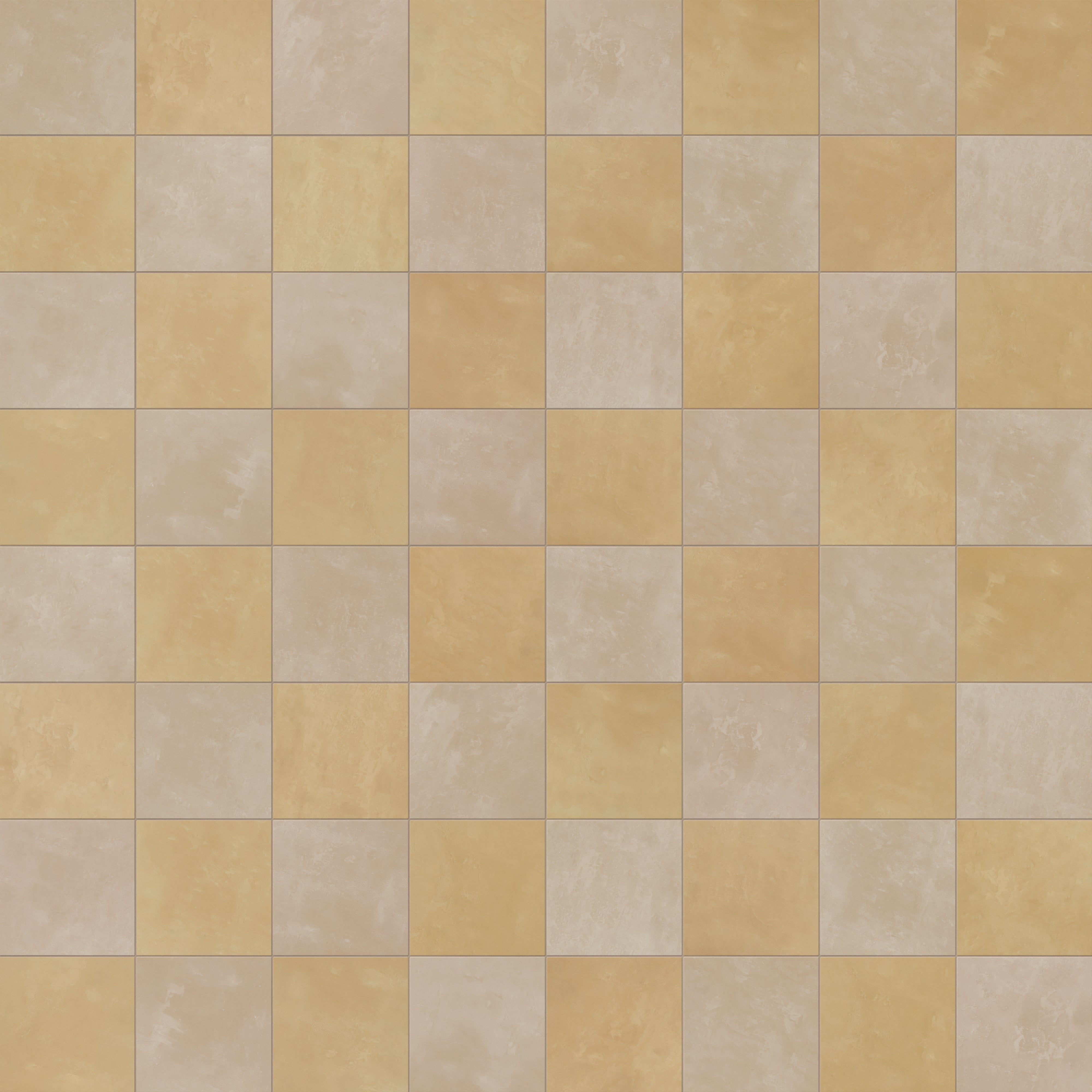 Isabel 6 x 6 Checkerboard Matte Porcelain Tile in Sahara Sand and Golden Sky