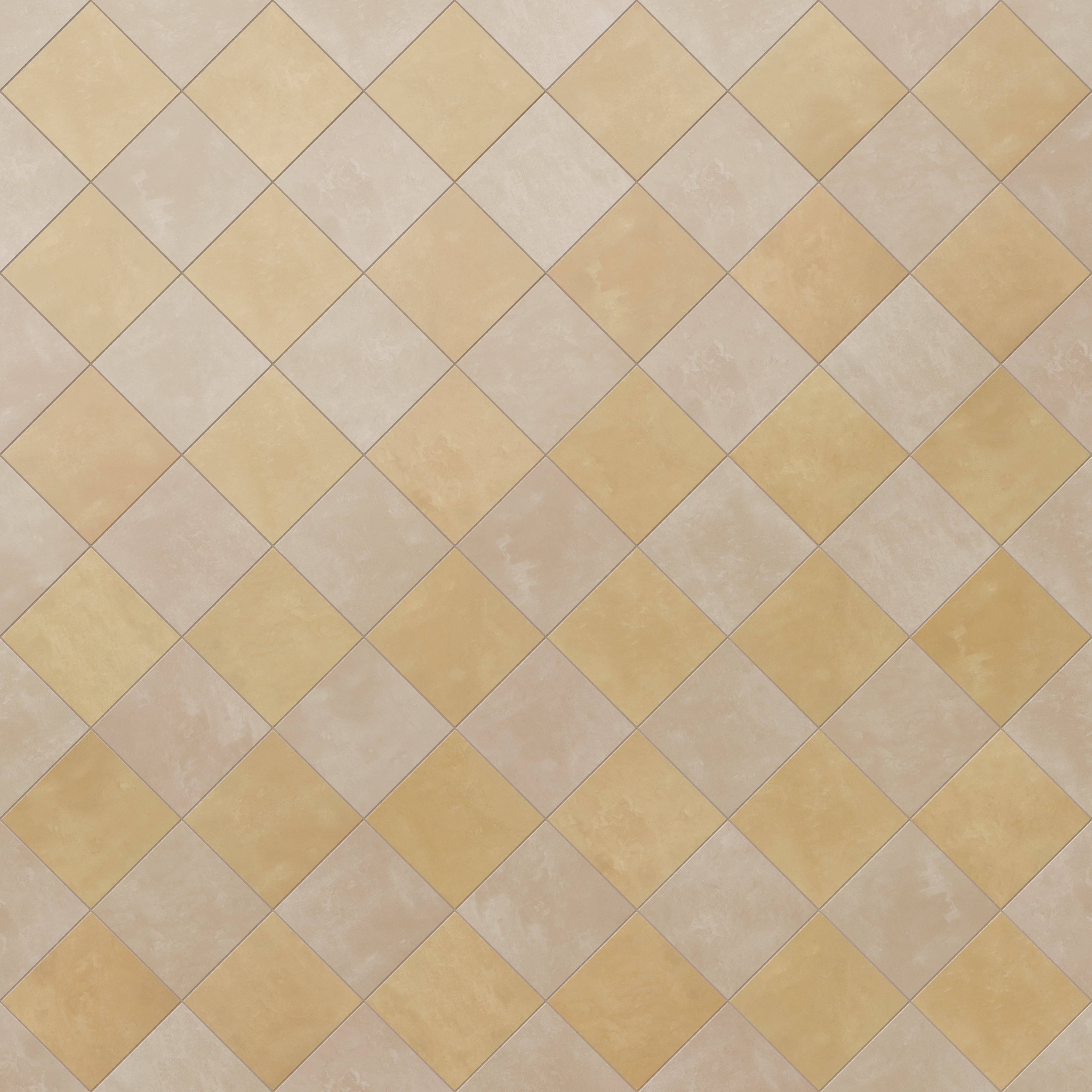 Isabel 6 x 6 Checkerboard Matte Porcelain Tile in Sahara Sand and Golden Sky