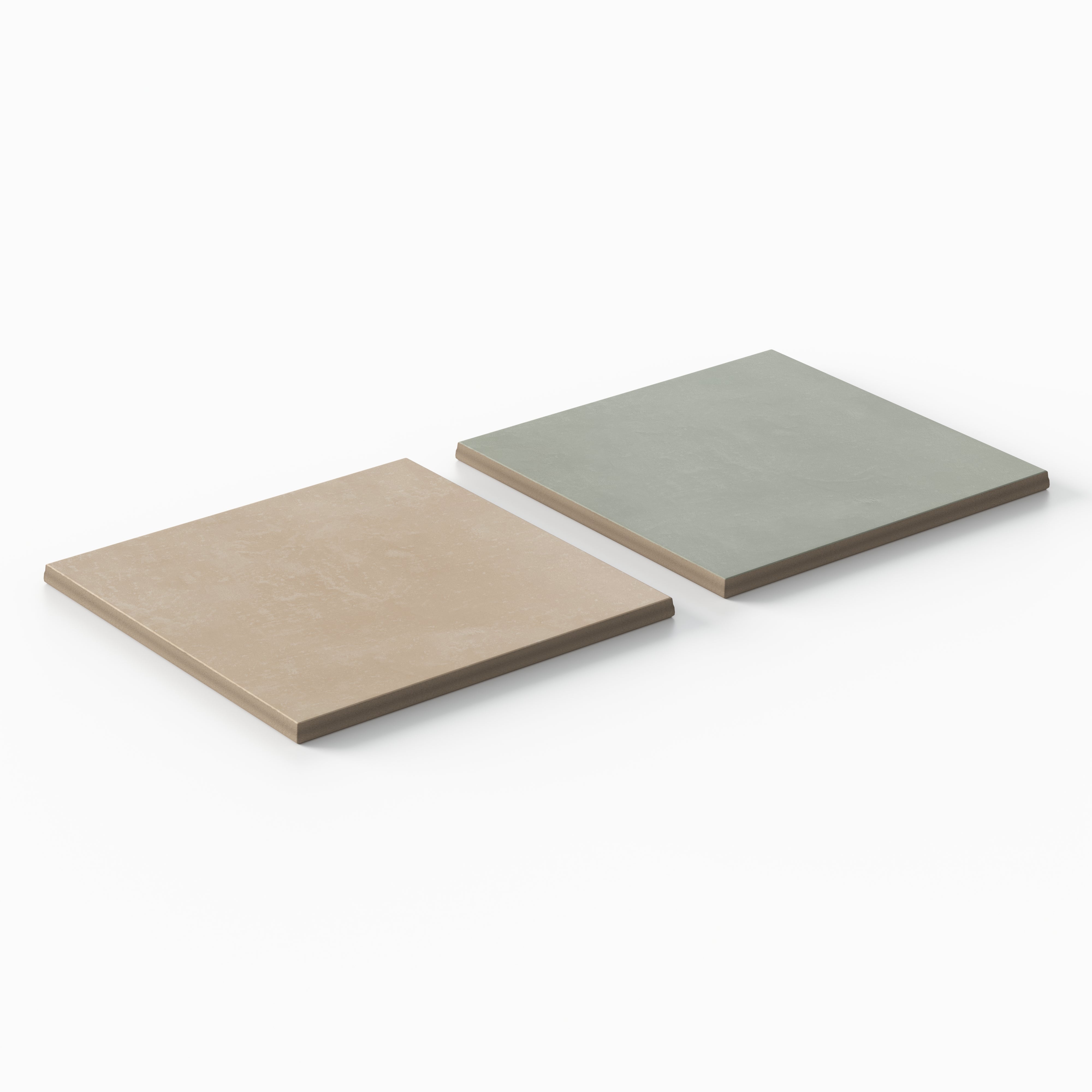 Isabel 6 x 6 Checkerboard Matte Porcelain Tile in Sahara Sand and Soft Sage