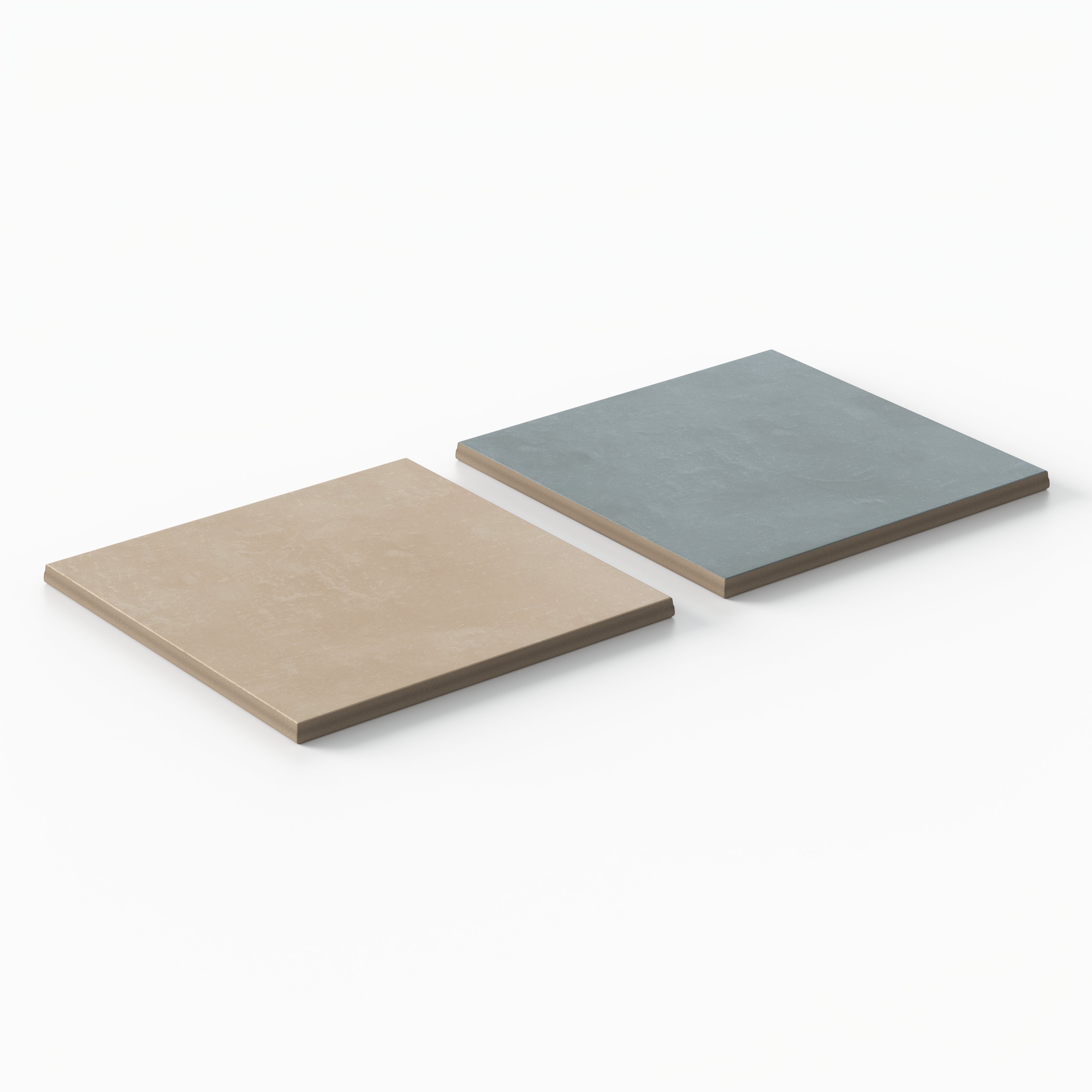 Isabel 6 x 6 Checkerboard Matte Porcelain Tile in Sahara Sand and Saltwater