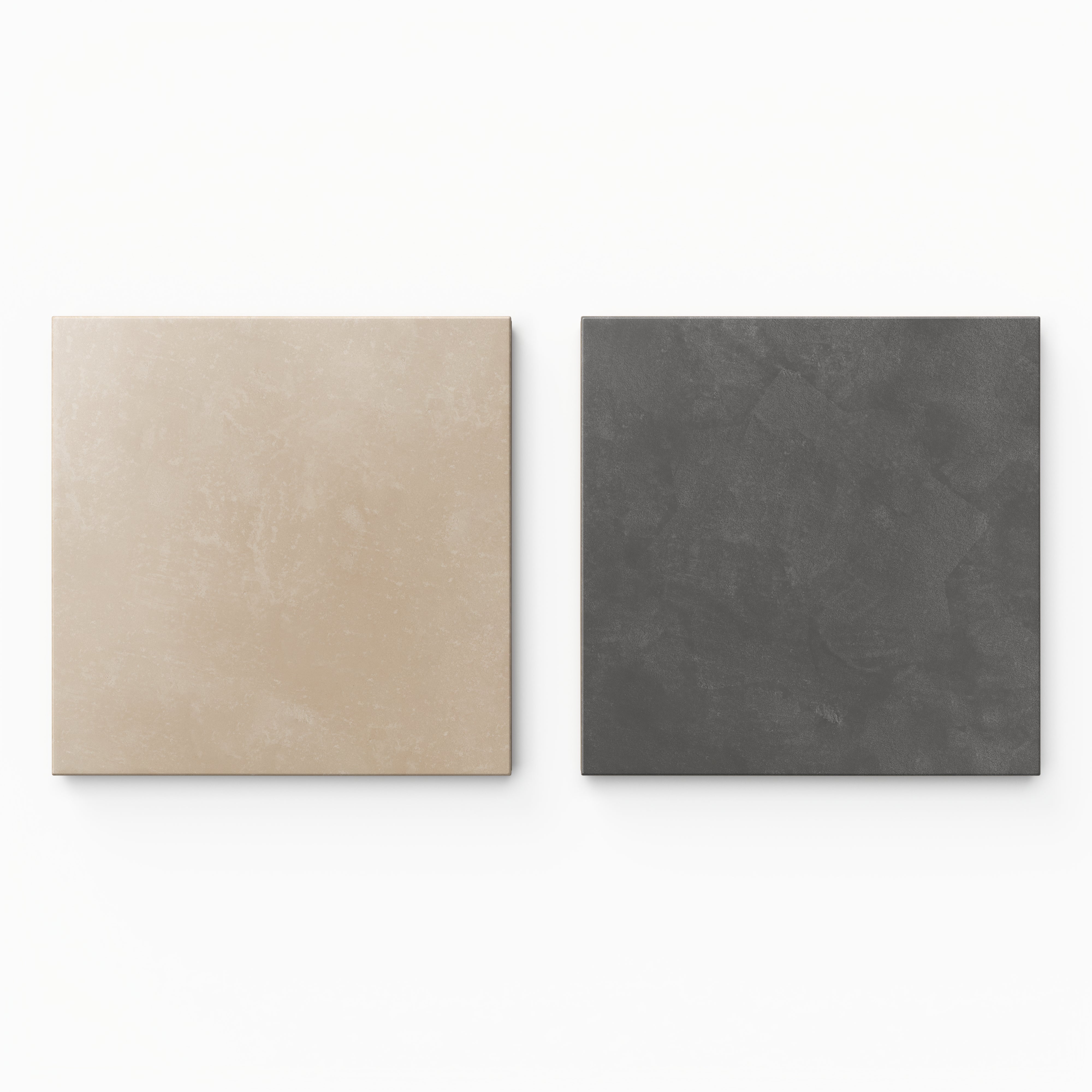 Isabel 6 x 6 Checkerboard Matte Porcelain Tile in Sahara Sand and Midnight Slate