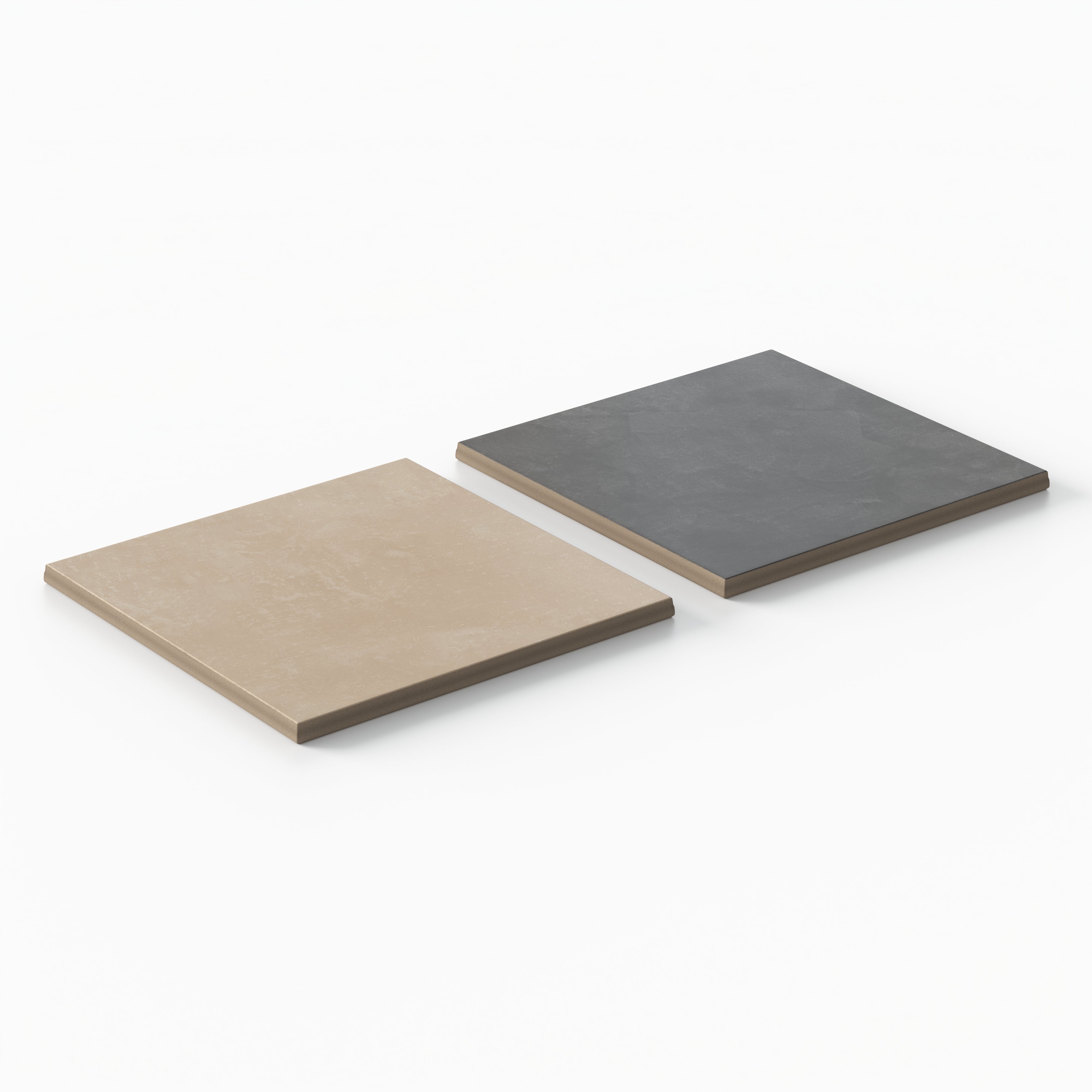Isabel 6 x 6 Checkerboard Matte Porcelain Tile in Sahara Sand and Midnight Slate