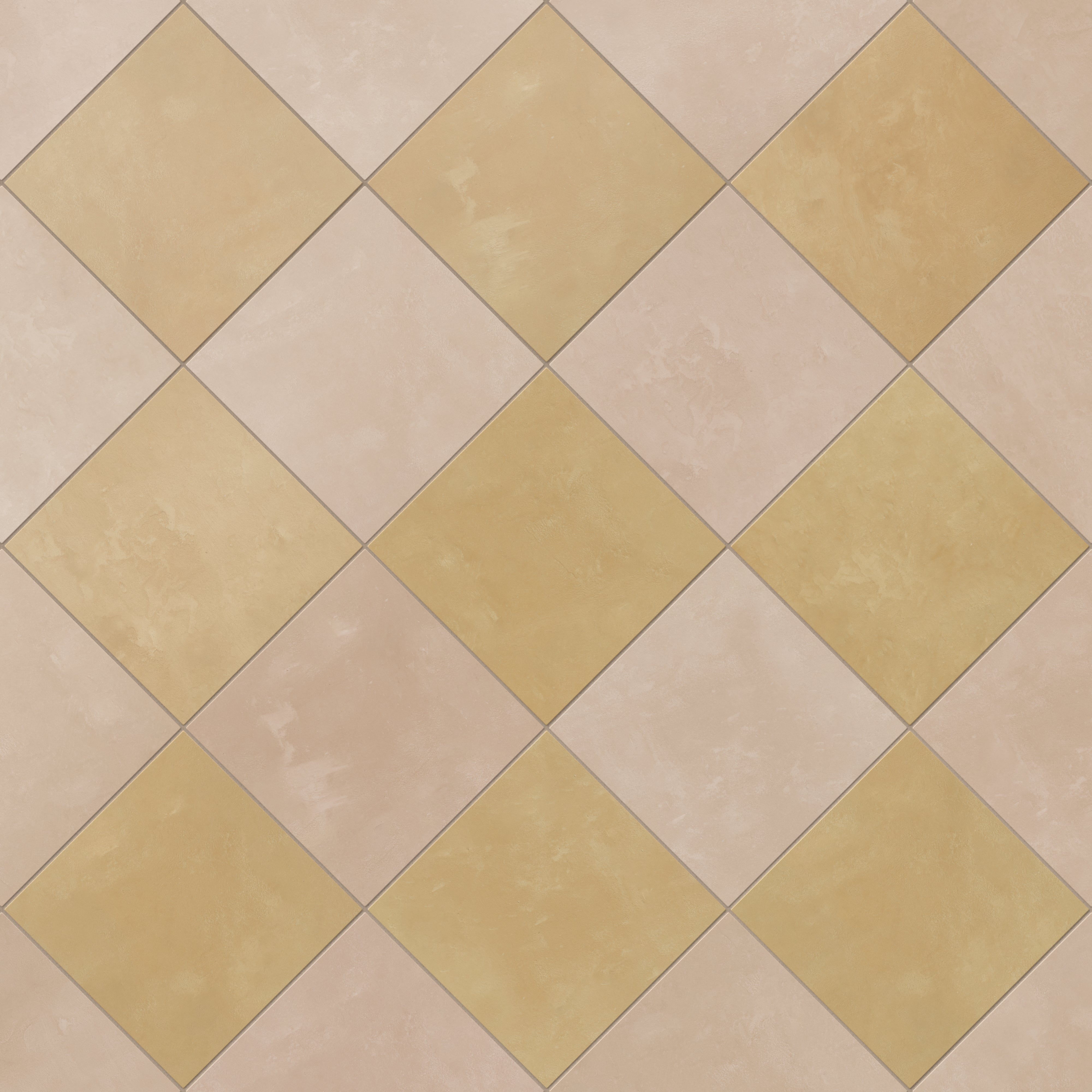 Isabel 6 x 6 Checkerboard Matte Porcelain Tile in Dusty Rose and Golden Sky
