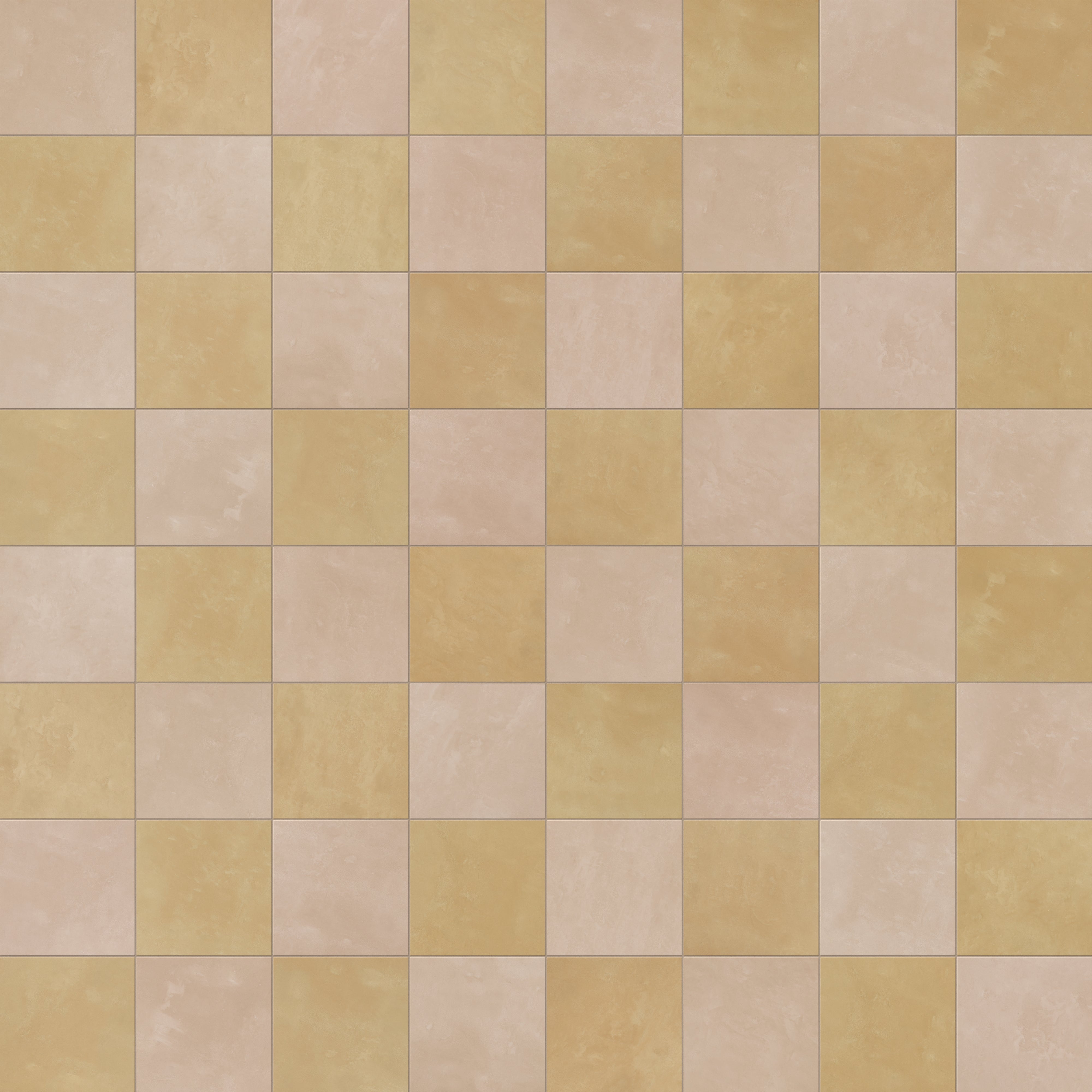Isabel 6 x 6 Checkerboard Matte Porcelain Tile in Dusty Rose and Golden Sky