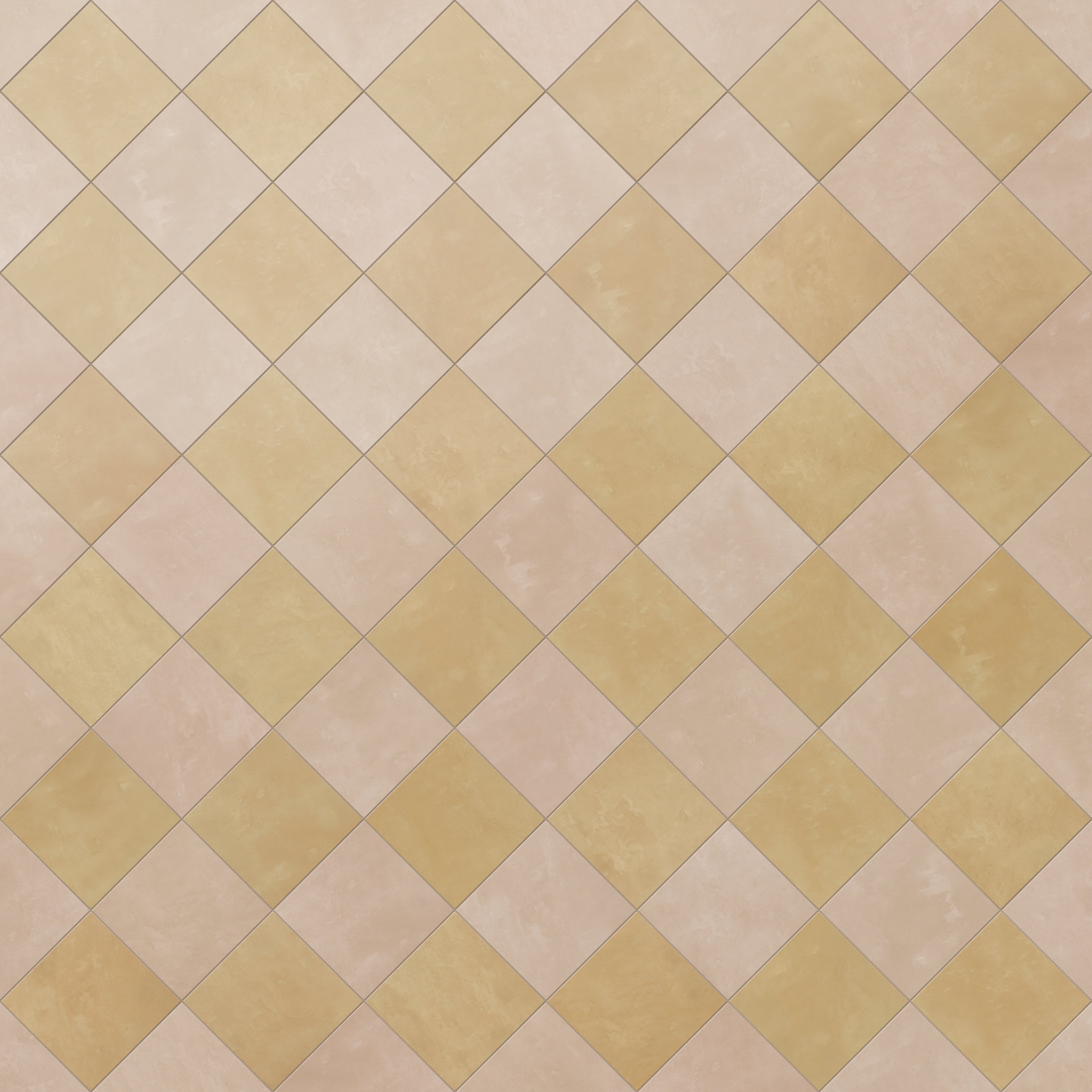 Isabel 6 x 6 Checkerboard Matte Porcelain Tile in Dusty Rose and Golden Sky