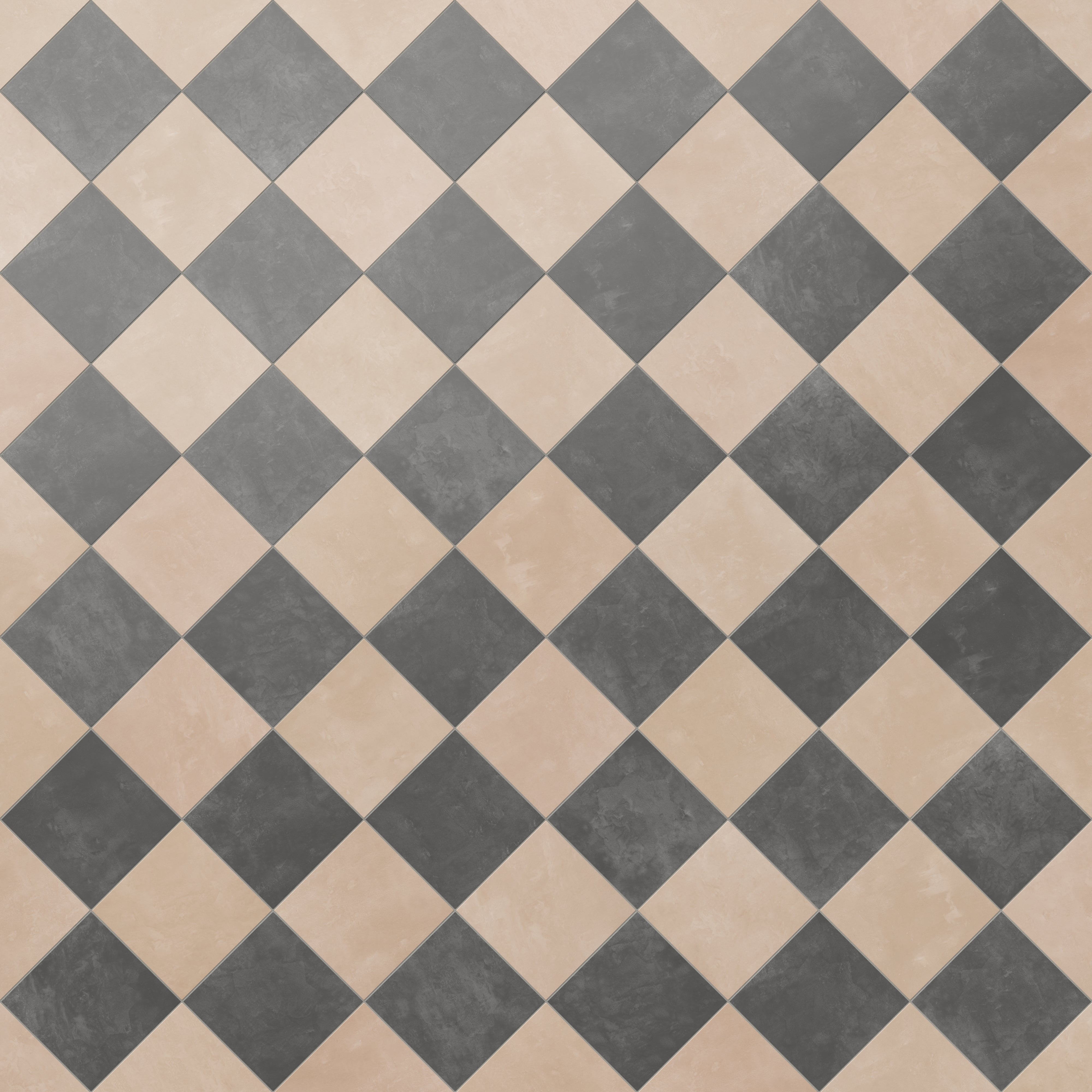 Isabel 6 x 6 Checkerboard Matte Porcelain Tile in Dusty Rose and Midnight Slate