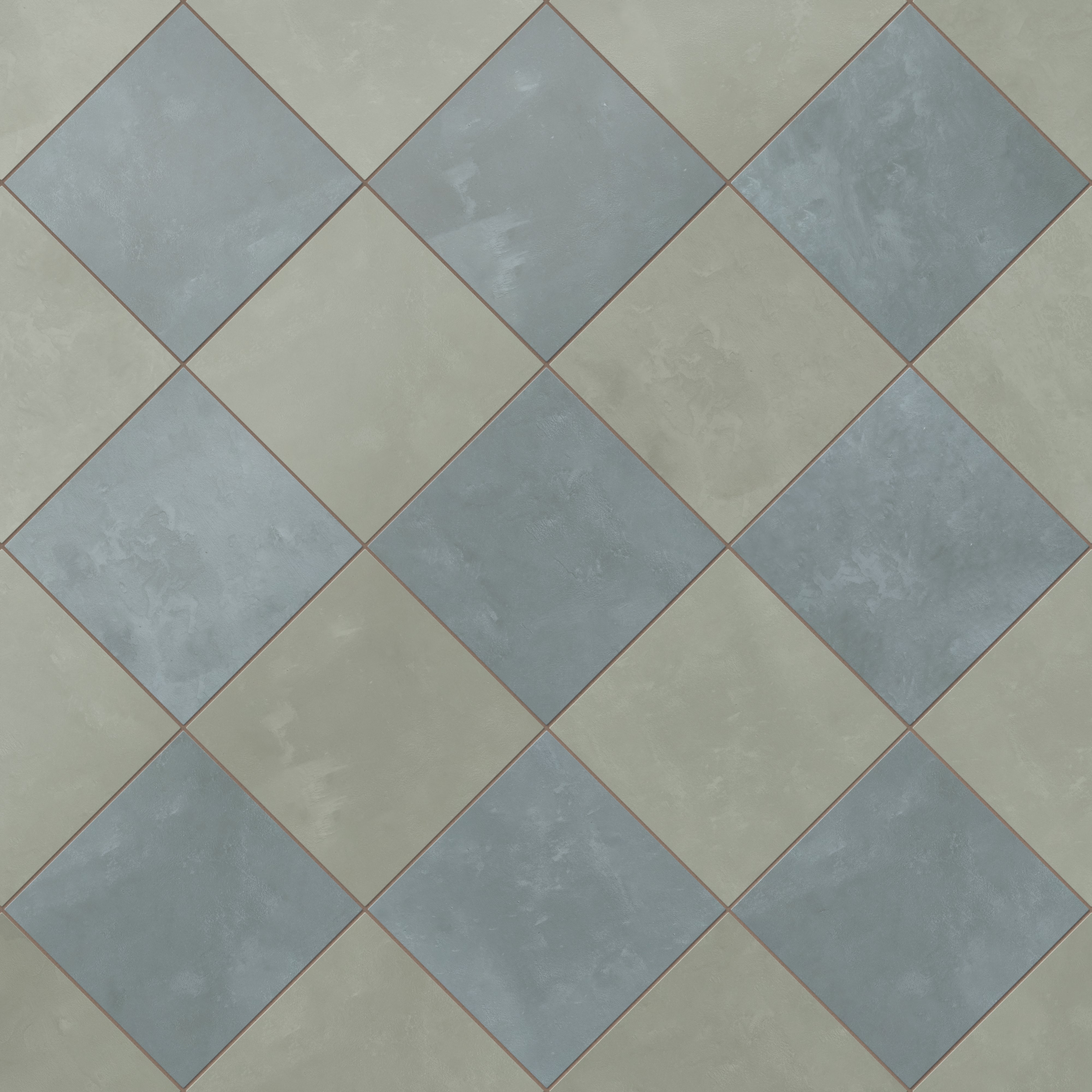 Isabel 6 x 6 Checkerboard Matte Porcelain Tile in Soft Sage and Saltwater