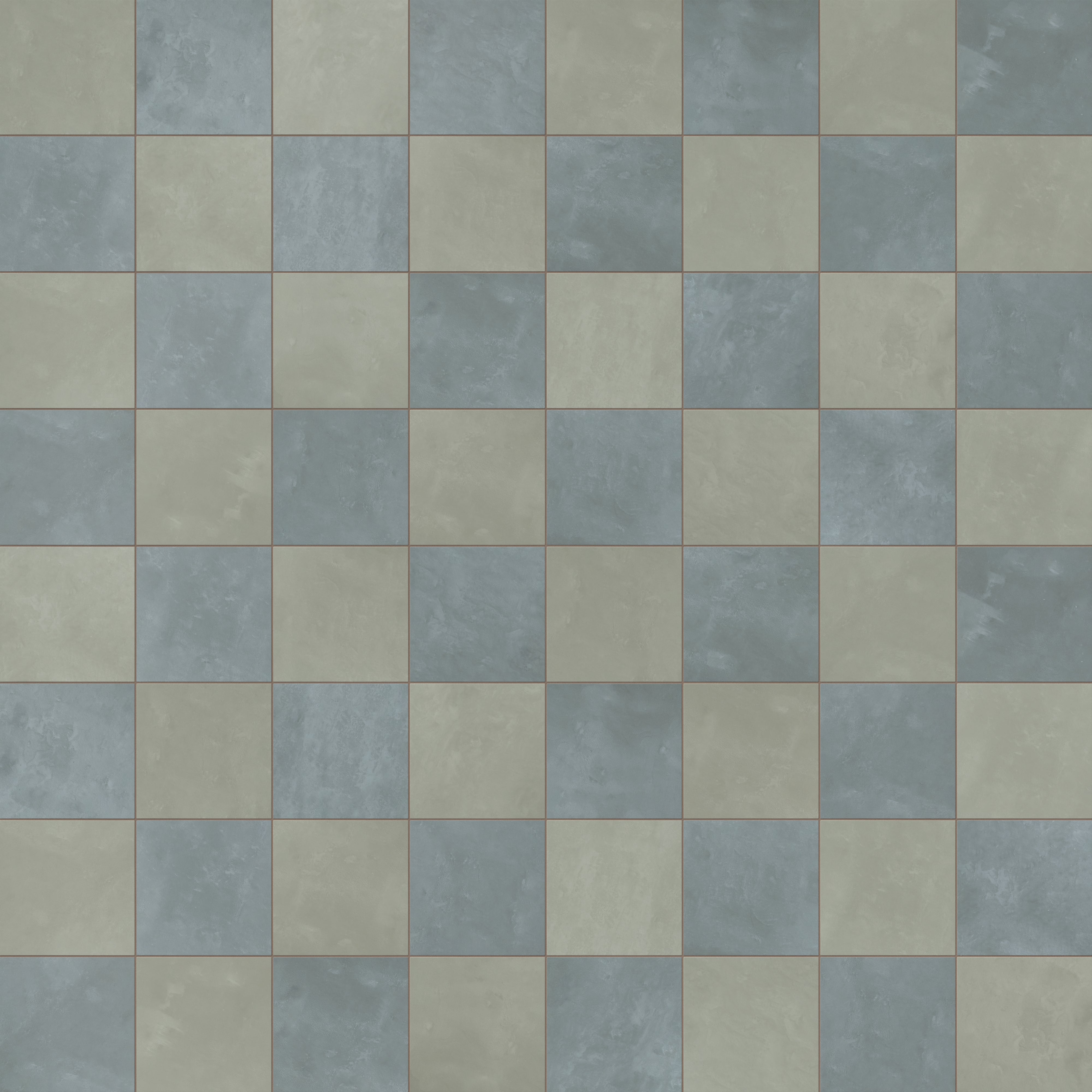 Isabel 6 x 6 Checkerboard Matte Porcelain Tile in Soft Sage and Saltwater