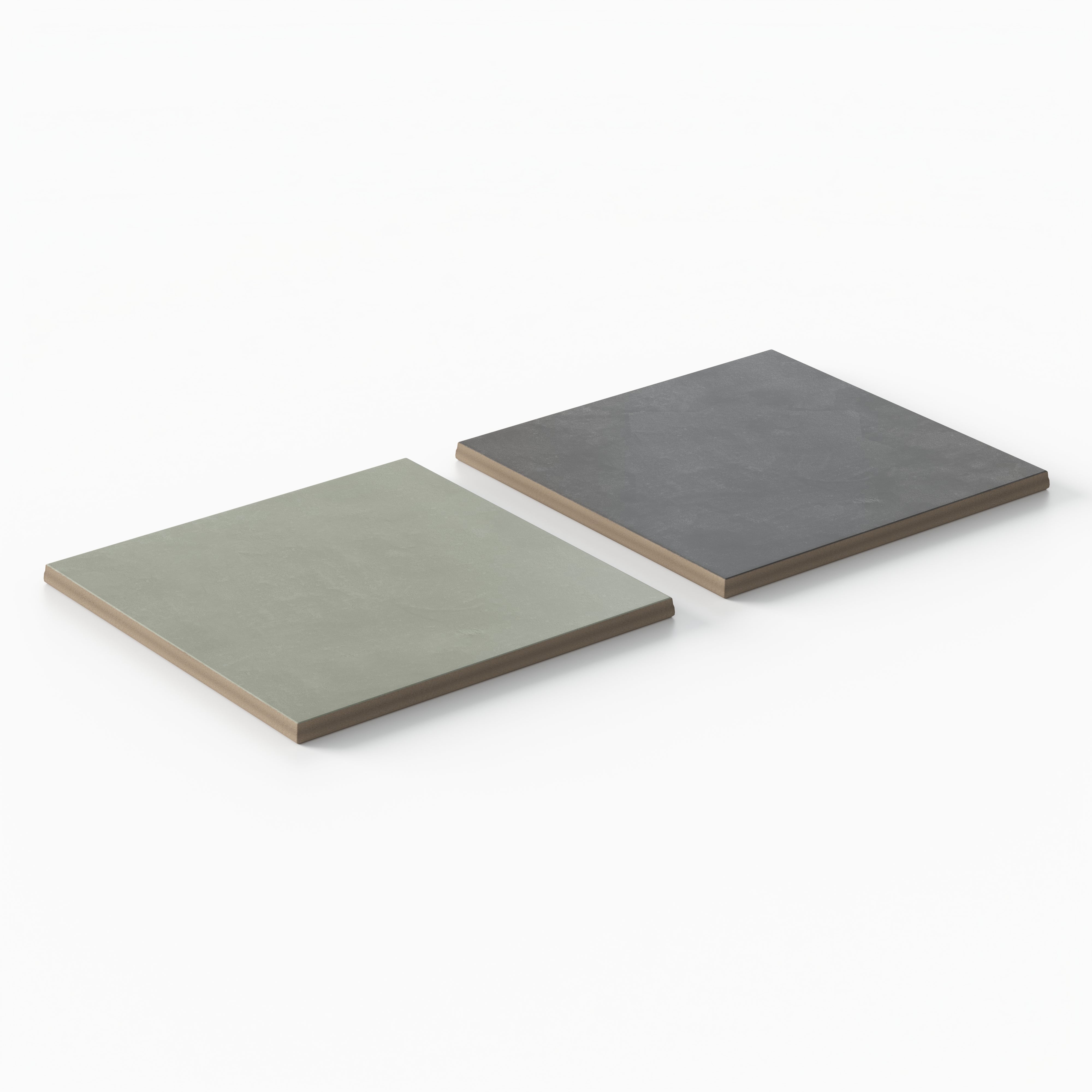 Isabel 6 x 6 Checkerboard Matte Porcelain Tile in Soft Sage and Midnight Slate