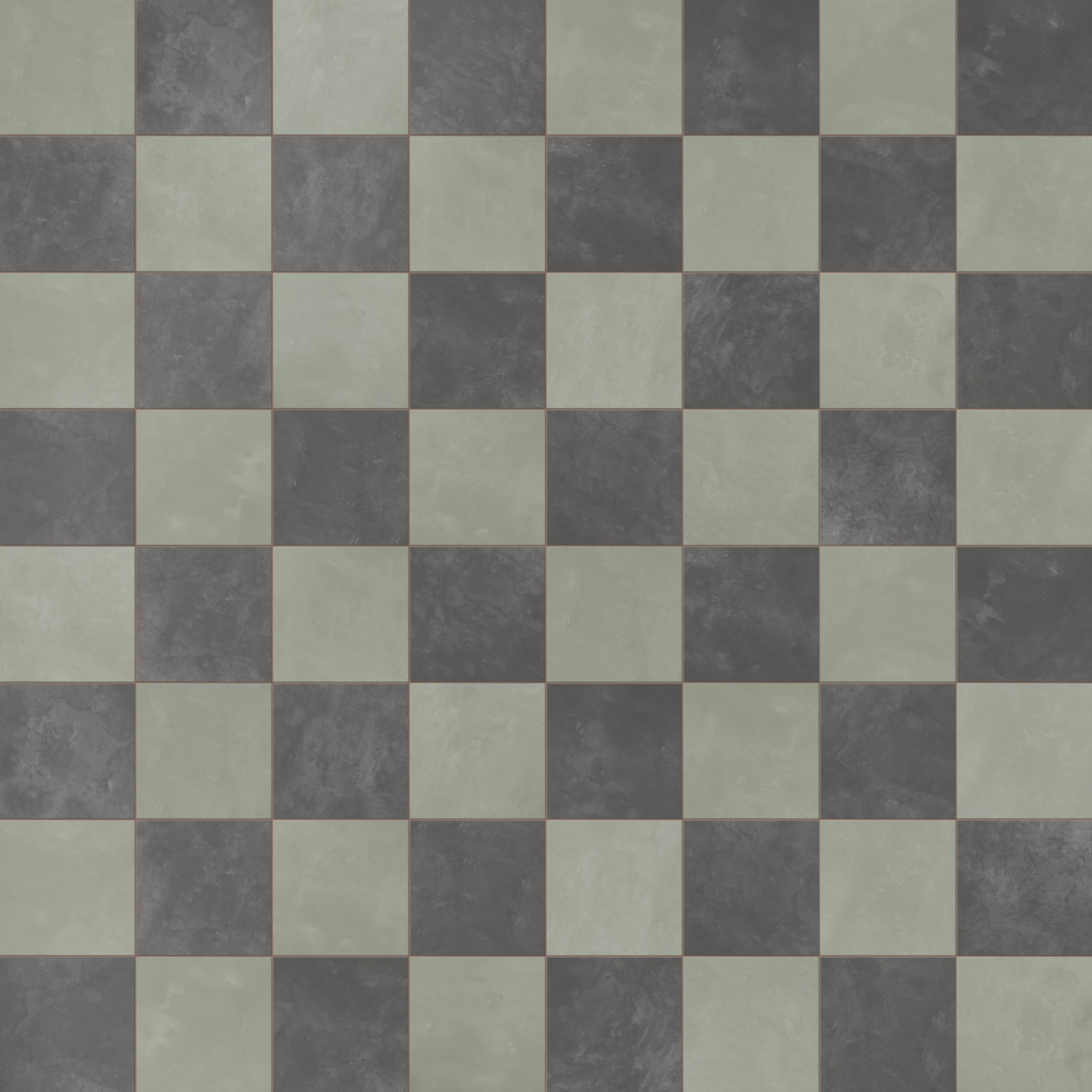Isabel 6 x 6 Checkerboard Matte Porcelain Tile in Soft Sage and Midnight Slate