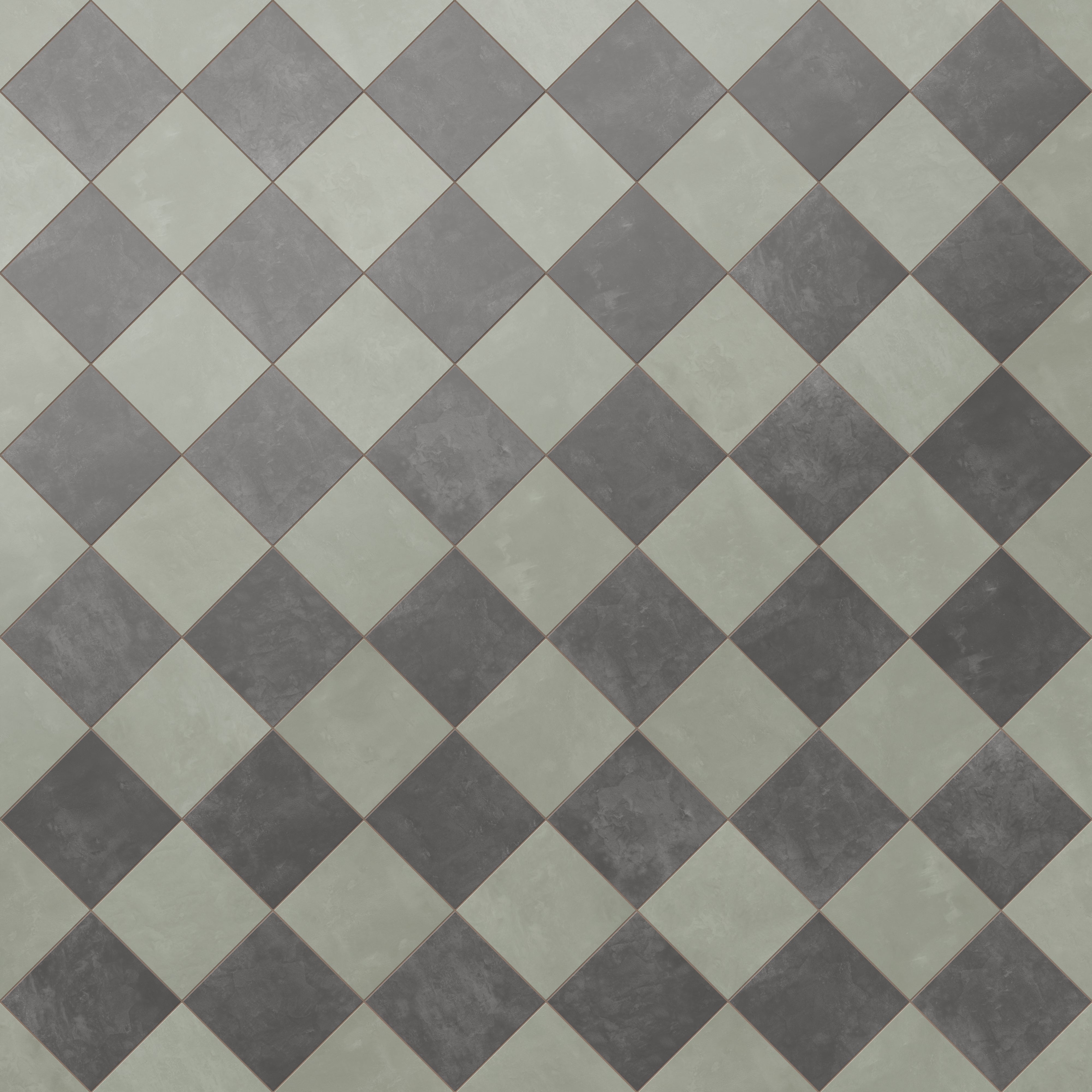 Isabel 6 x 6 Checkerboard Matte Porcelain Tile in Soft Sage and Midnight Slate