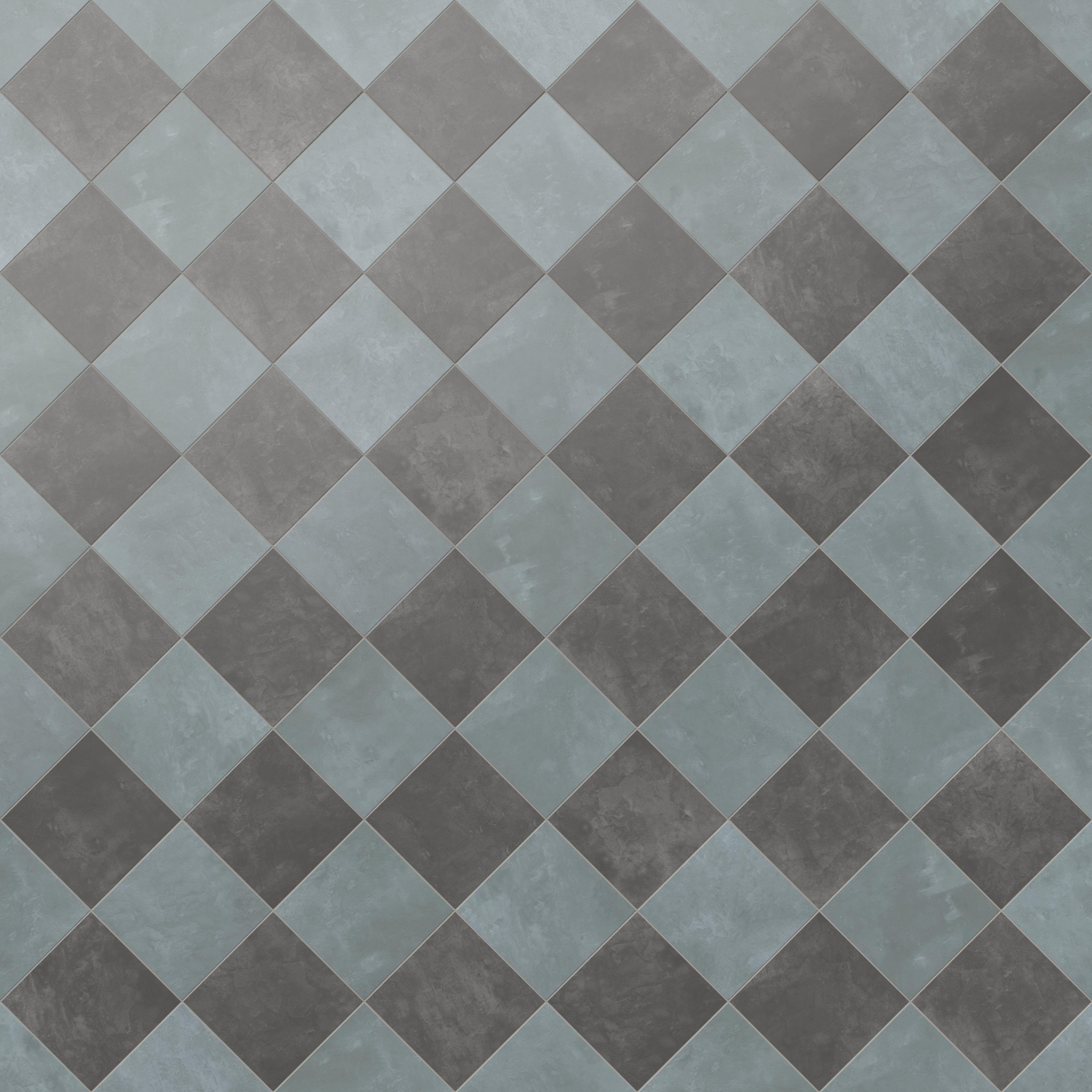 Isabel 6 x 6 Checkerboard Matte Porcelain Tile in Saltwater and Midnight Slate