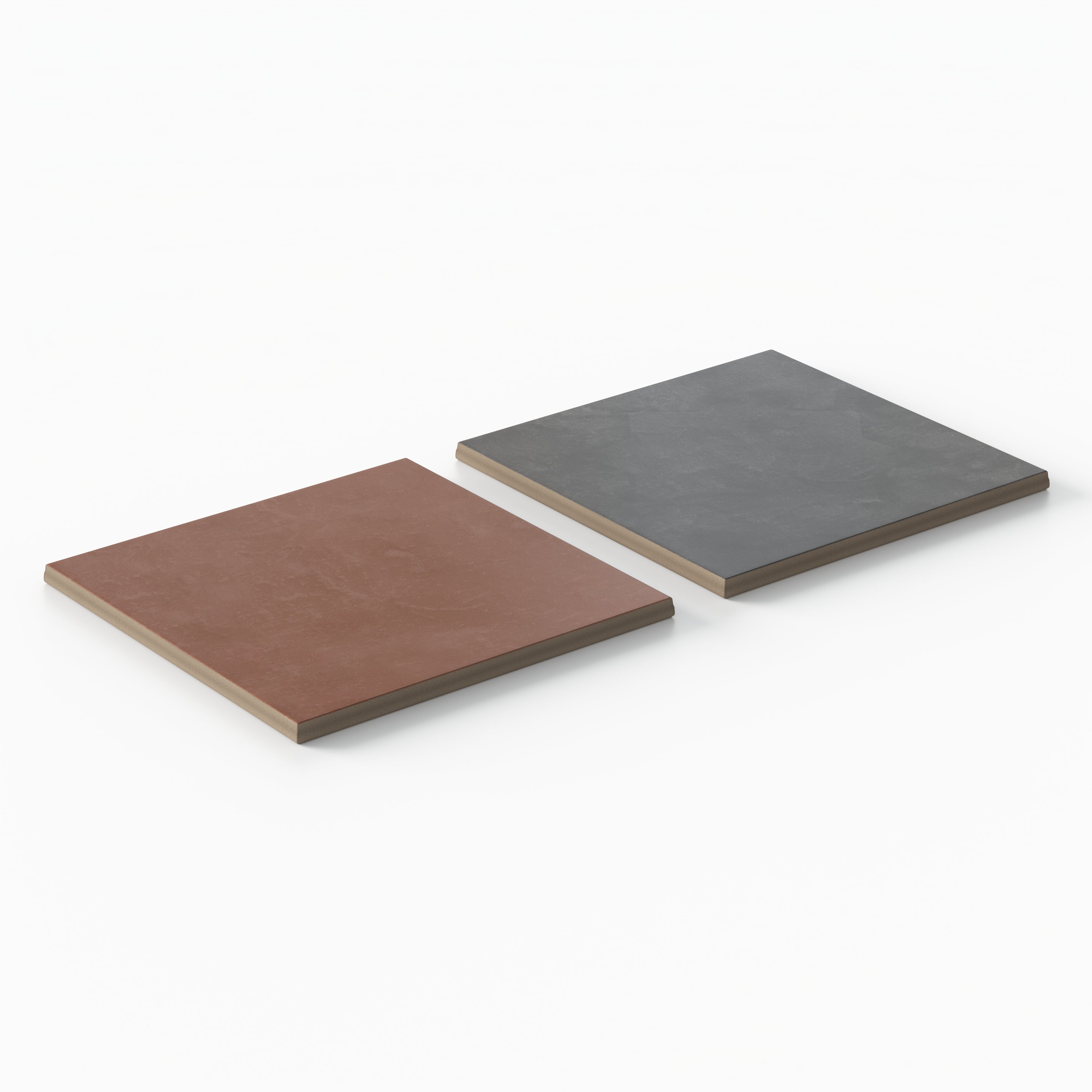 Isabel 6 x 6 Checkerboard Matte Porcelain Tile in Midnight Slate and Burnt Umber