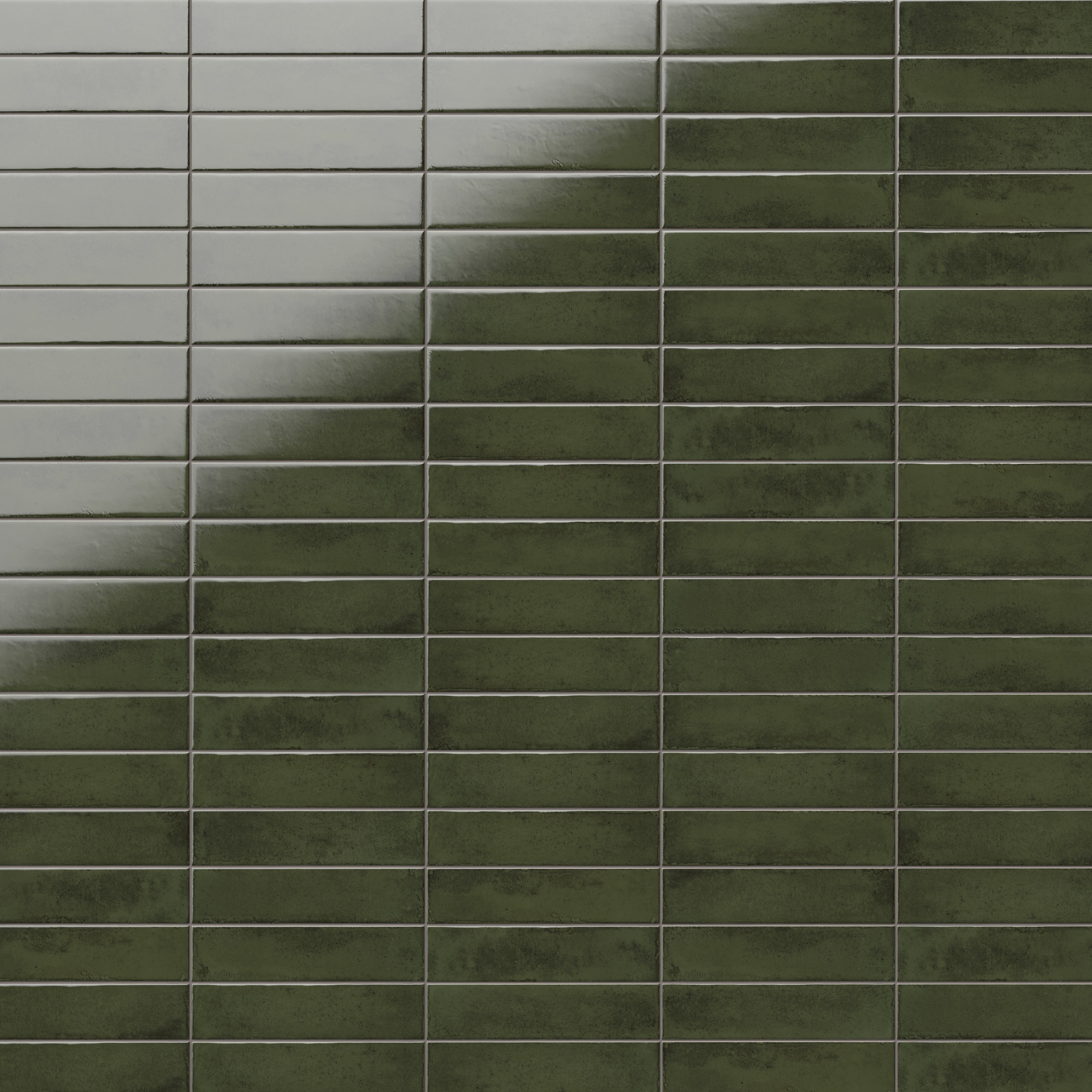 Mara 2x10 Glossy Ceramic Tile in Nettle Green