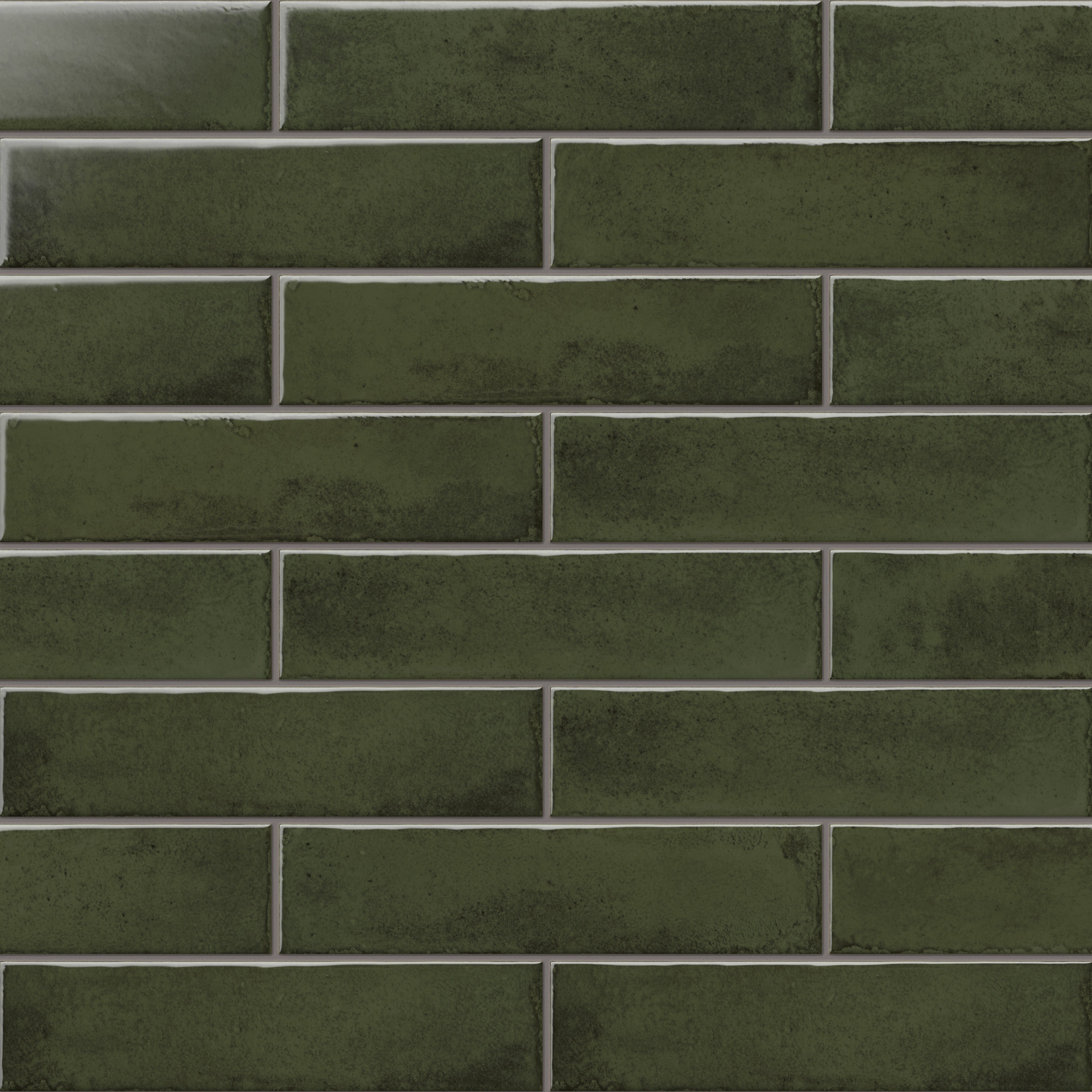 Mara 2x10 Glossy Ceramic Tile in Nettle Green