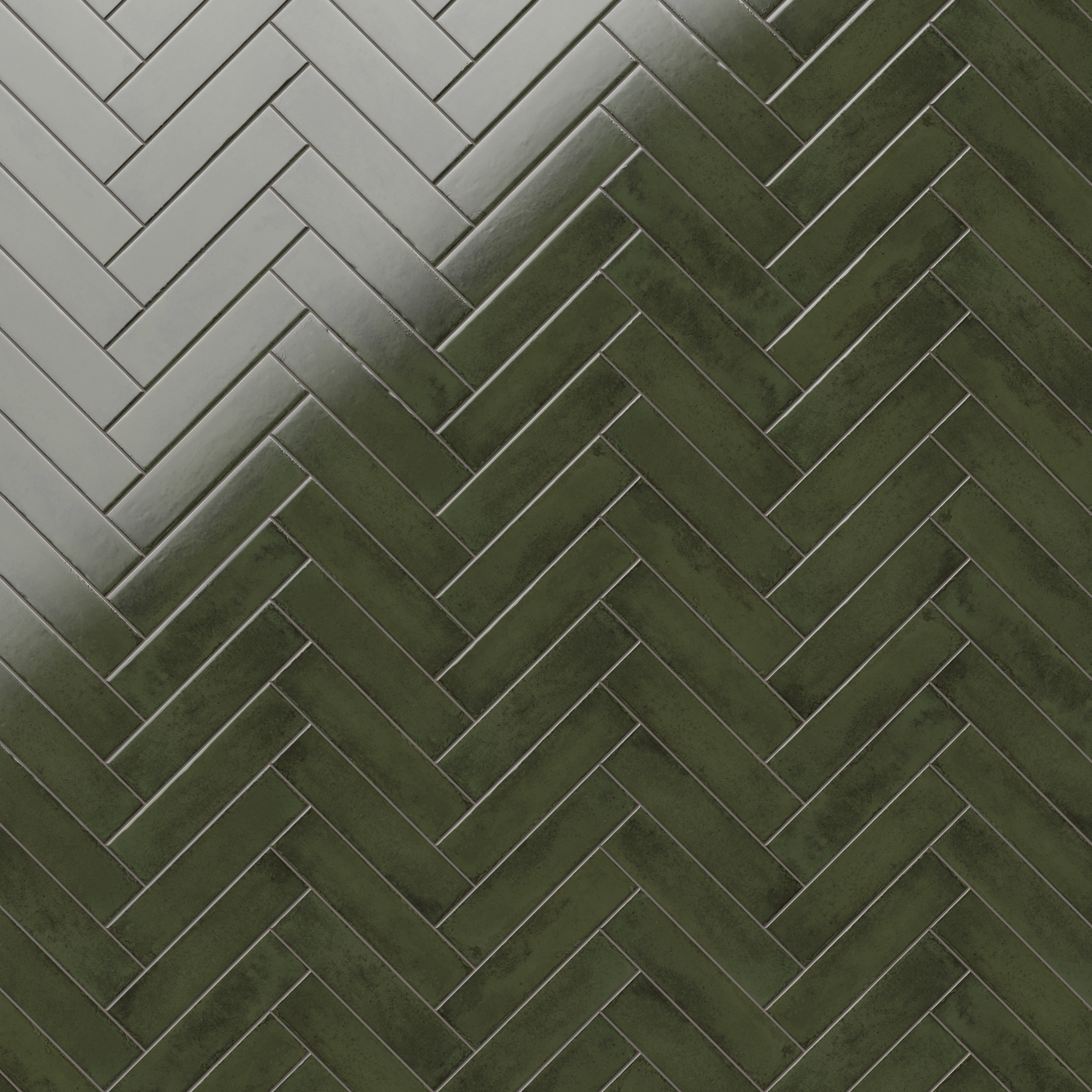 Mara 2x10 Glossy Ceramic Tile in Nettle Green