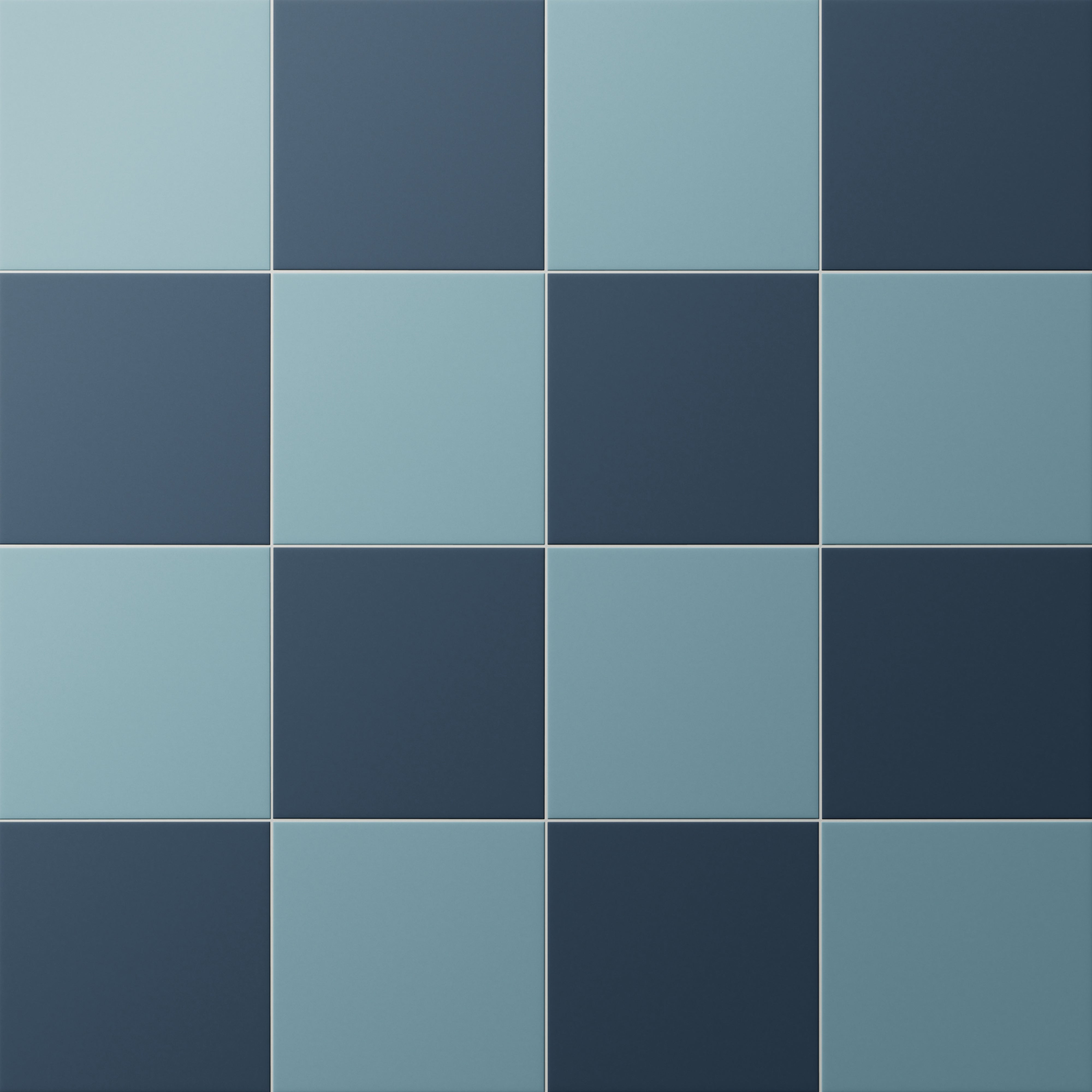 Merrick 8 x 8 Checkerboard Matte Porcelain Tile in Ska Blue and Rhythm and Blues