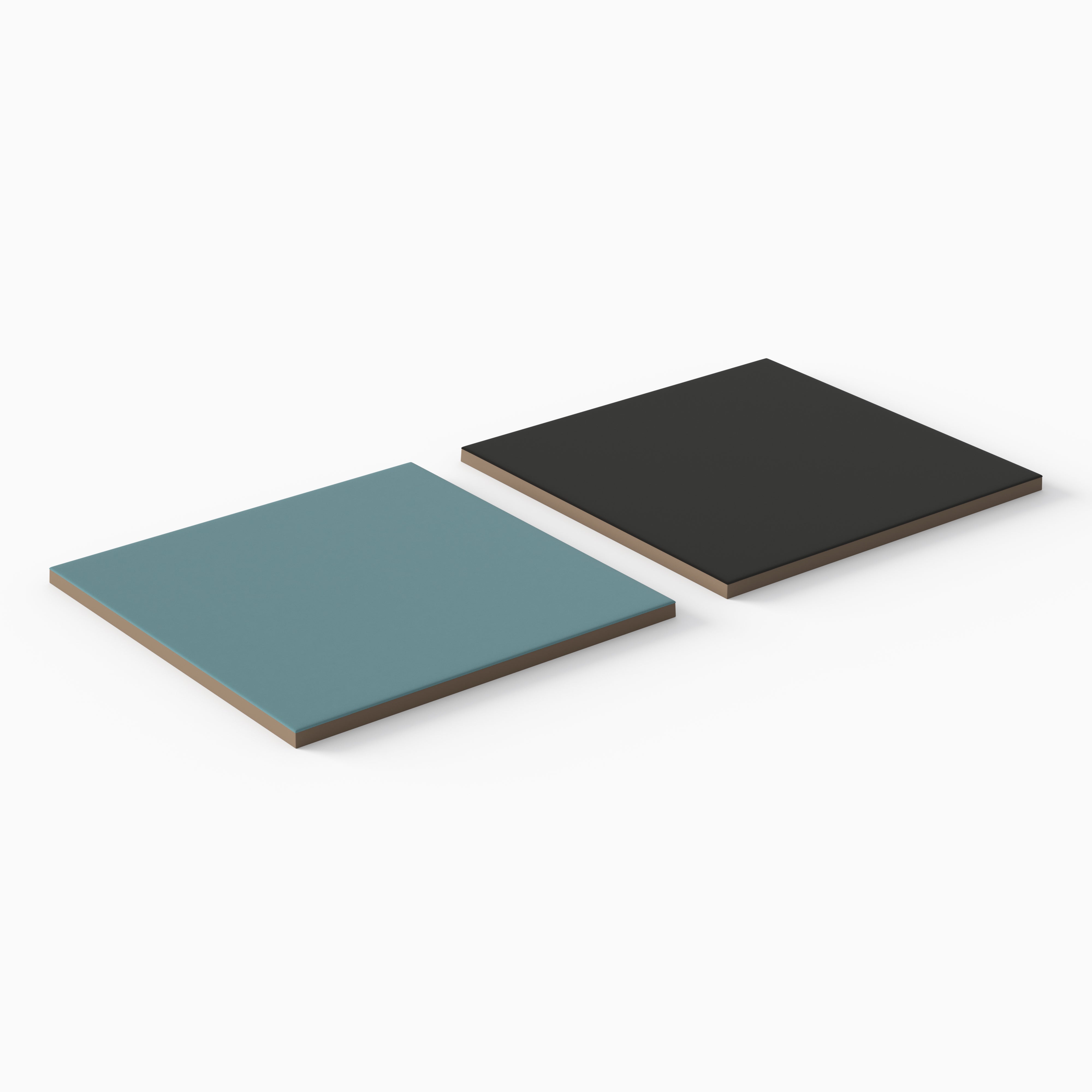 Merrick 8 x 8 Checkerboard Matte Porcelain Tile in Ska Blue and Synth Black