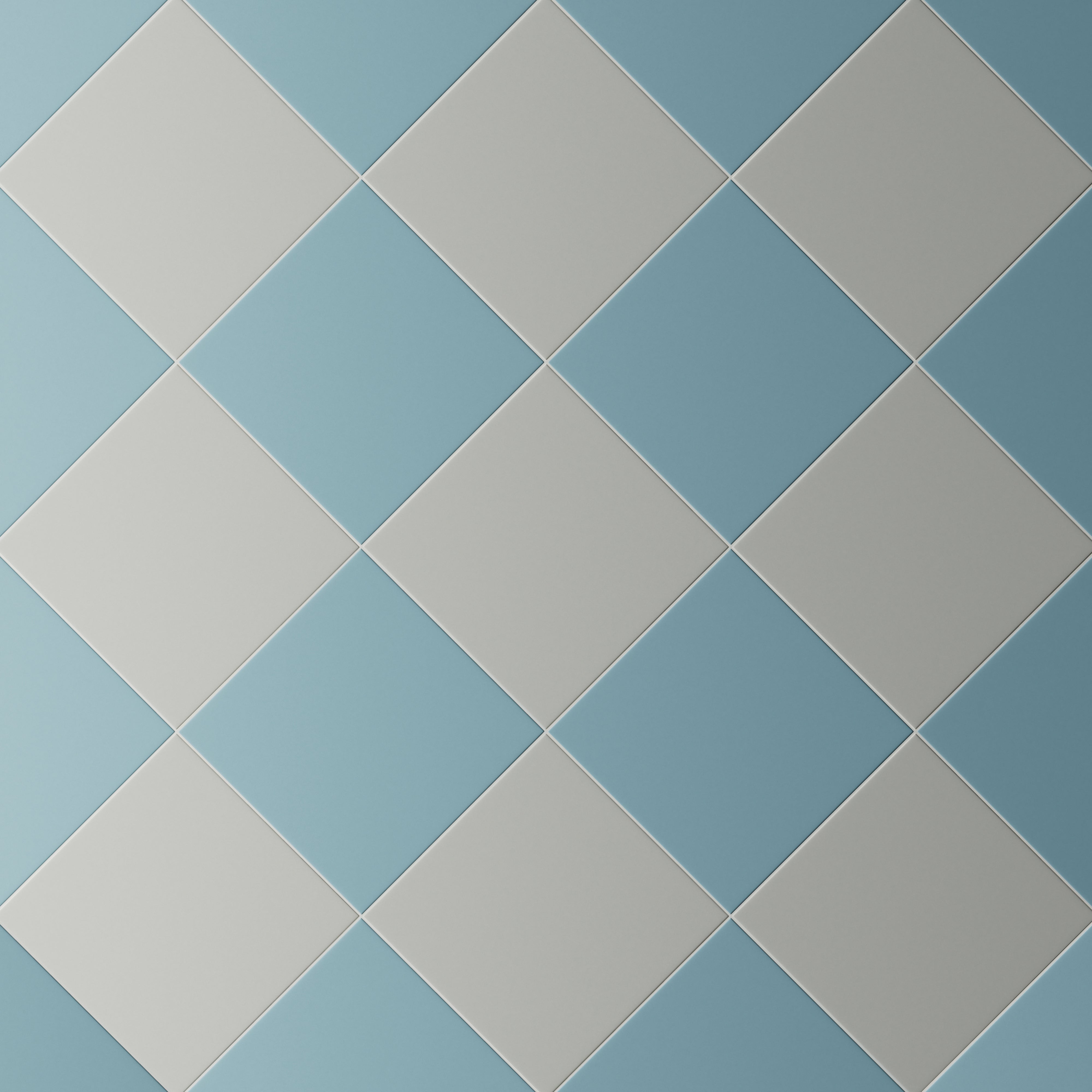 Merrick 8 x 8 Checkerboard Matte Porcelain Tile in Ska Blue and Gothic Grey
