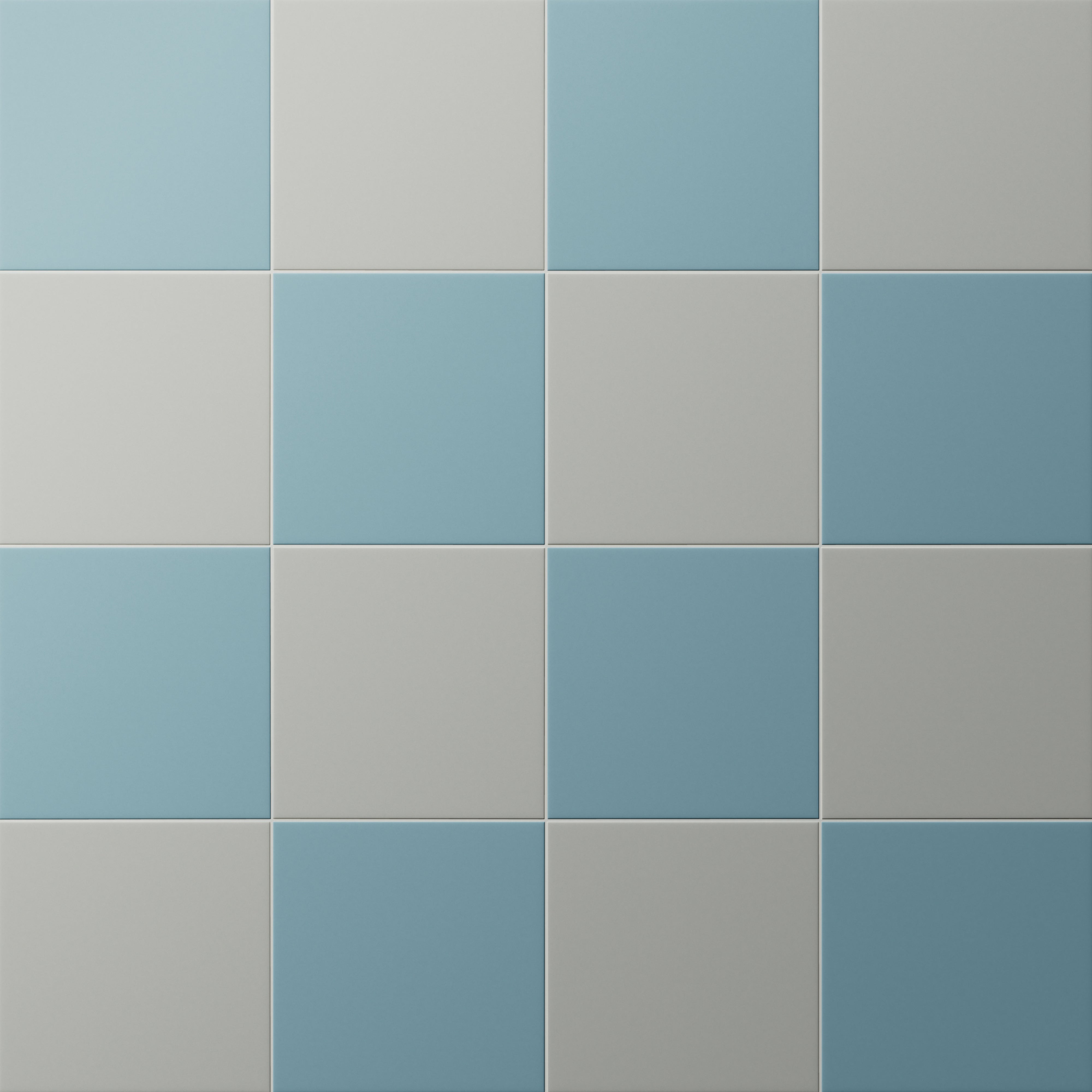 Merrick 8 x 8 Checkerboard Matte Porcelain Tile in Ska Blue and Gothic Grey