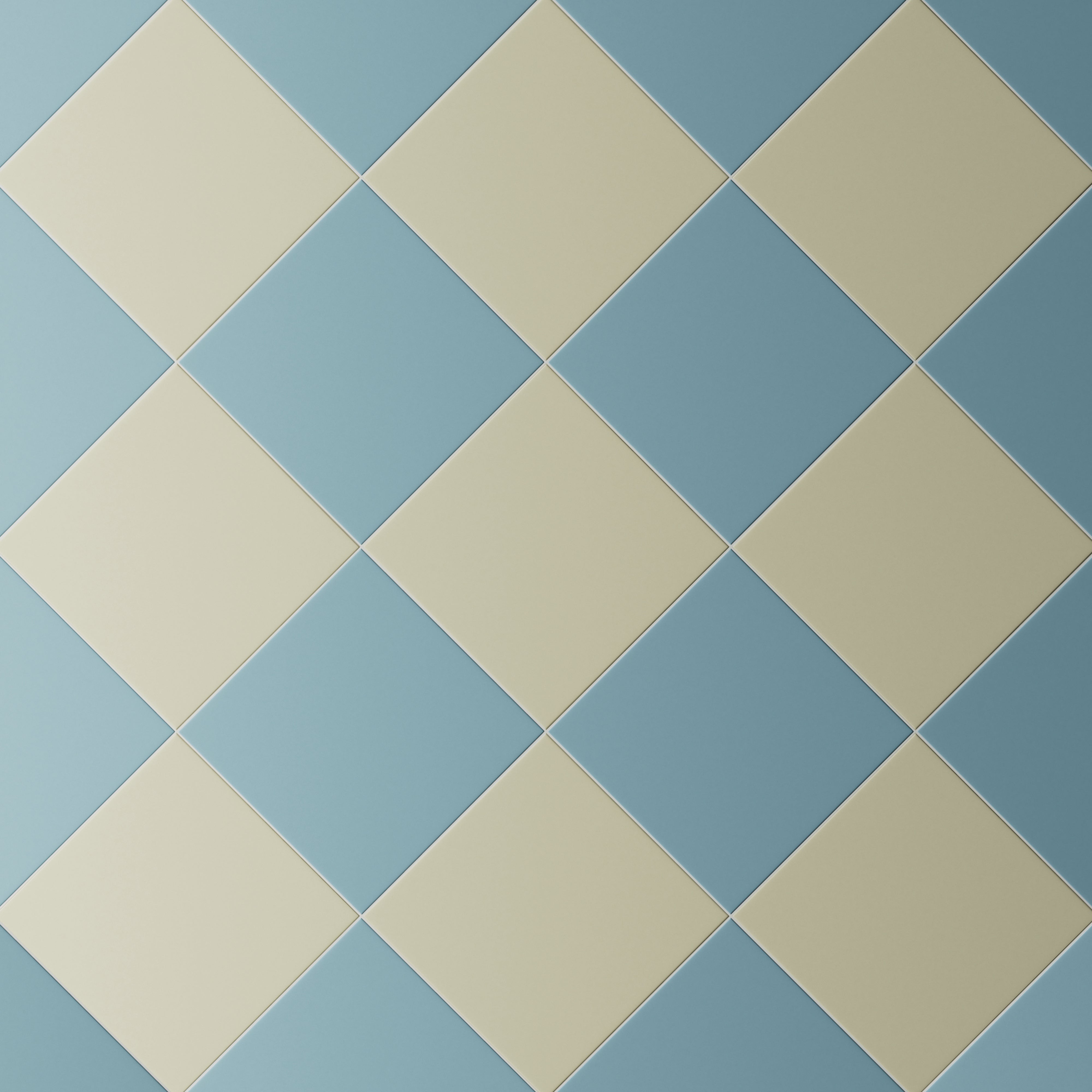 Merrick 8 x 8 Checkerboard Matte Porcelain Tile in Ska Blue and Lounge Light Green
