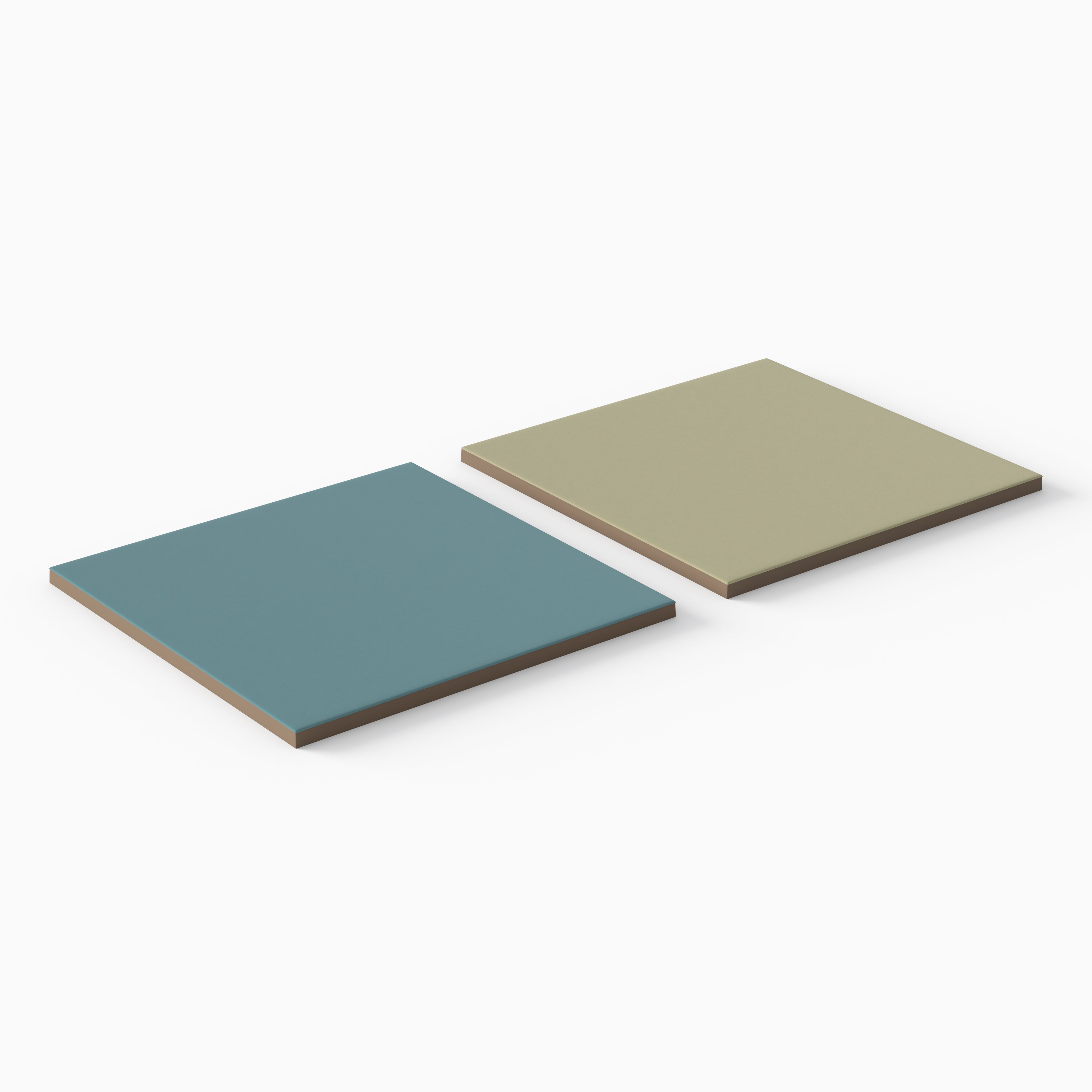 Merrick 8 x 8 Checkerboard Matte Porcelain Tile in Ska Blue and Lounge Light Green
