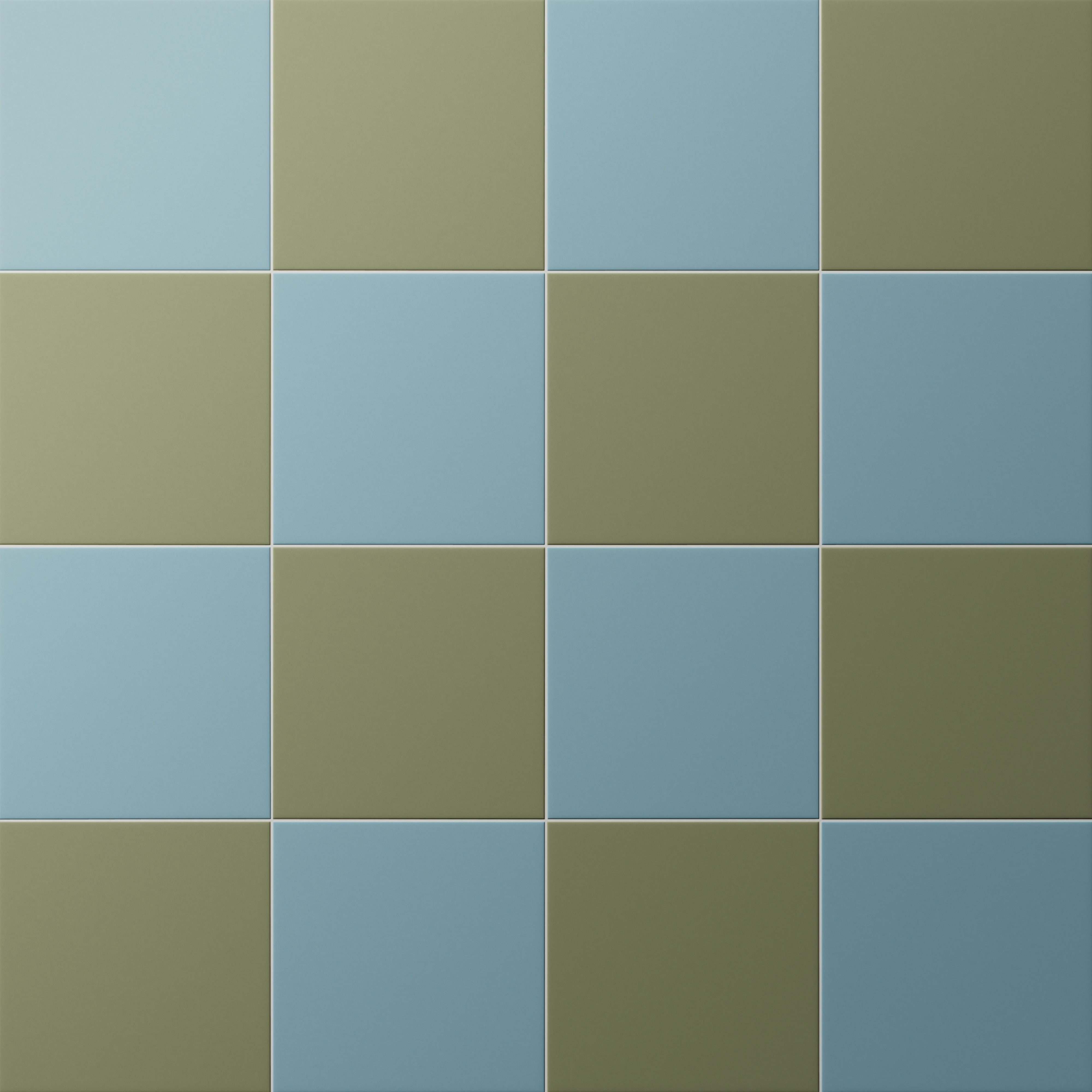 Merrick 8 x 8 Checkerboard Matte Porcelain Tile in Ska Blue and Folk Green