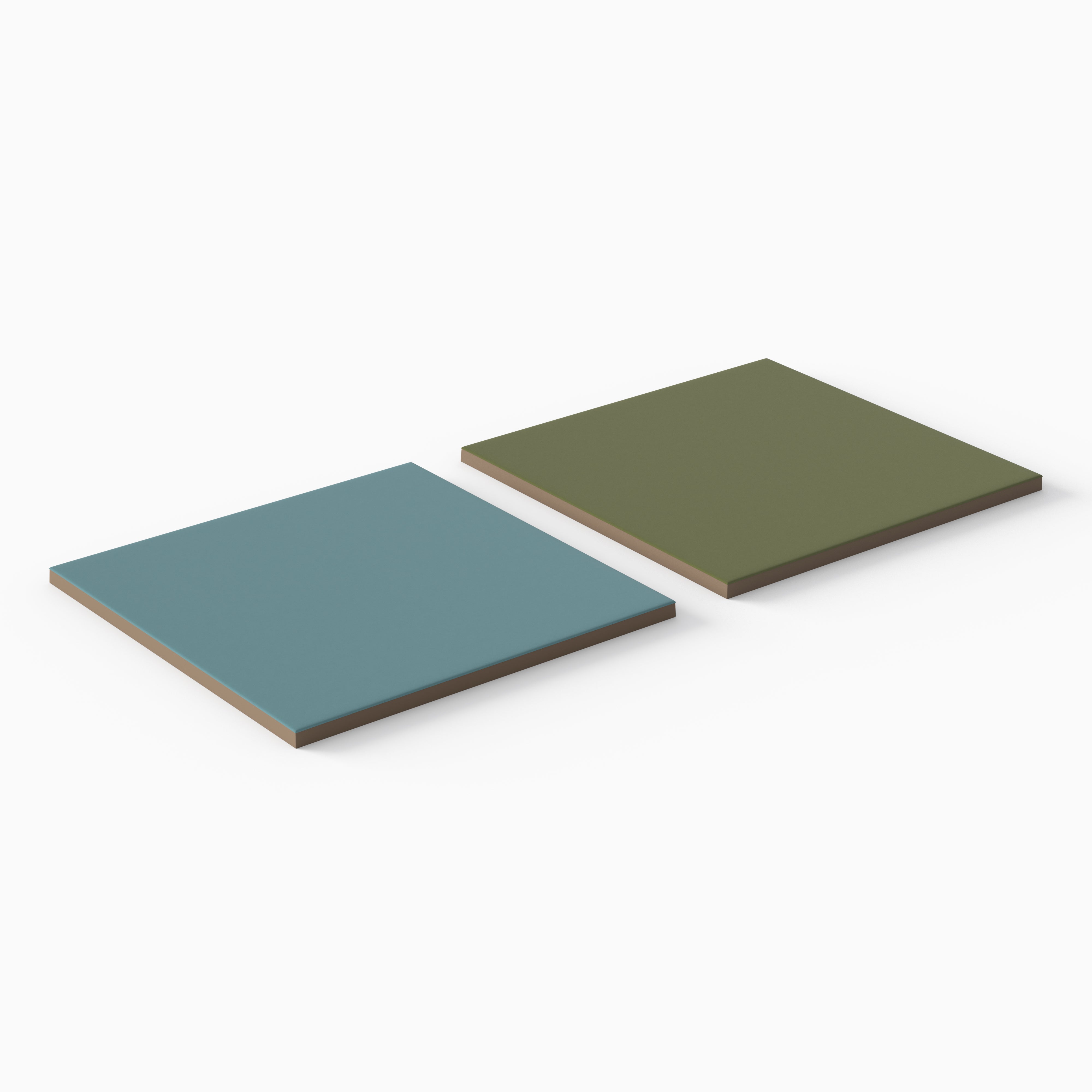 Merrick 8 x 8 Checkerboard Matte Porcelain Tile in Ska Blue and Folk Green