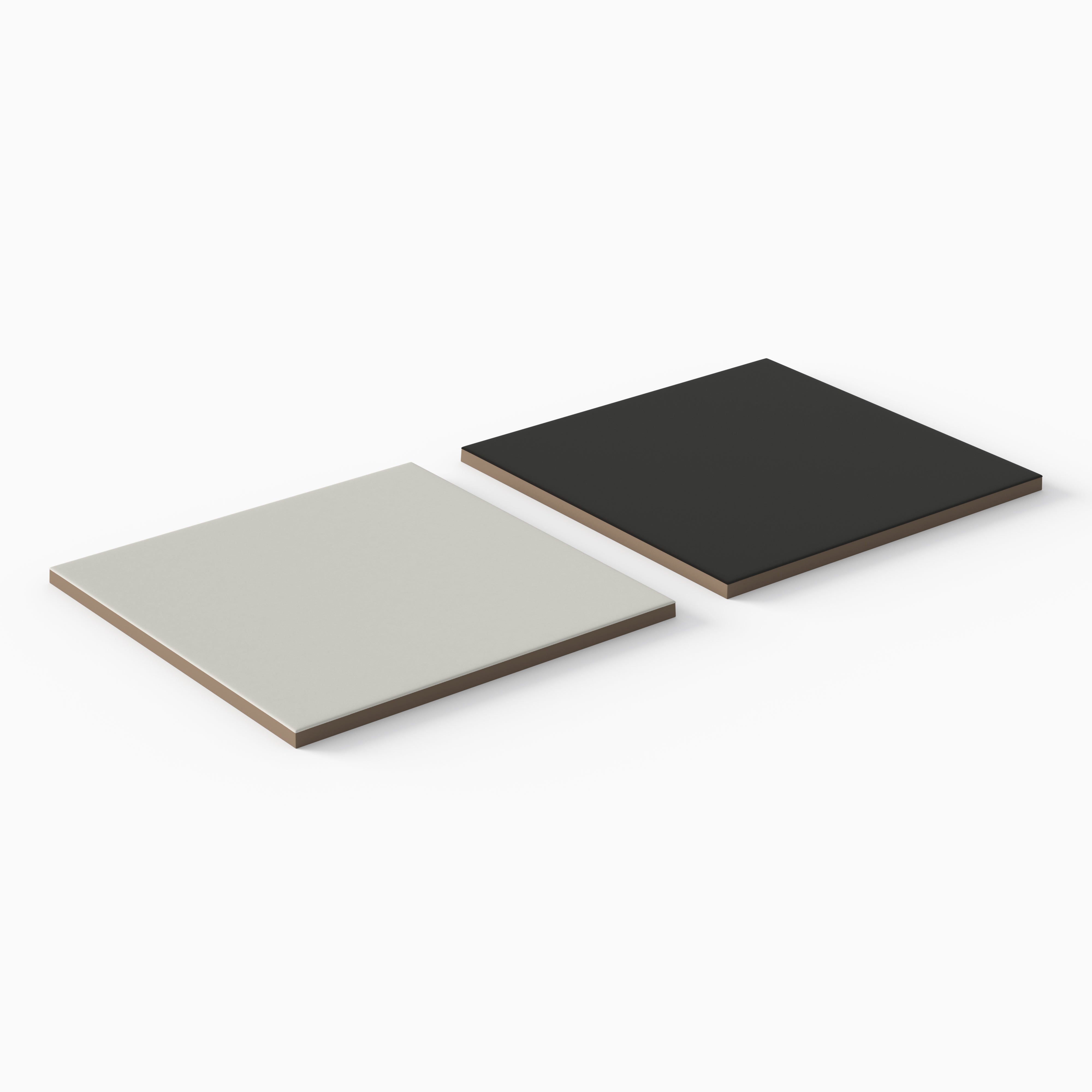 Merrick 8 x 8 Checkerboard Matte Porcelain Tile in Ambient White and Synth Black