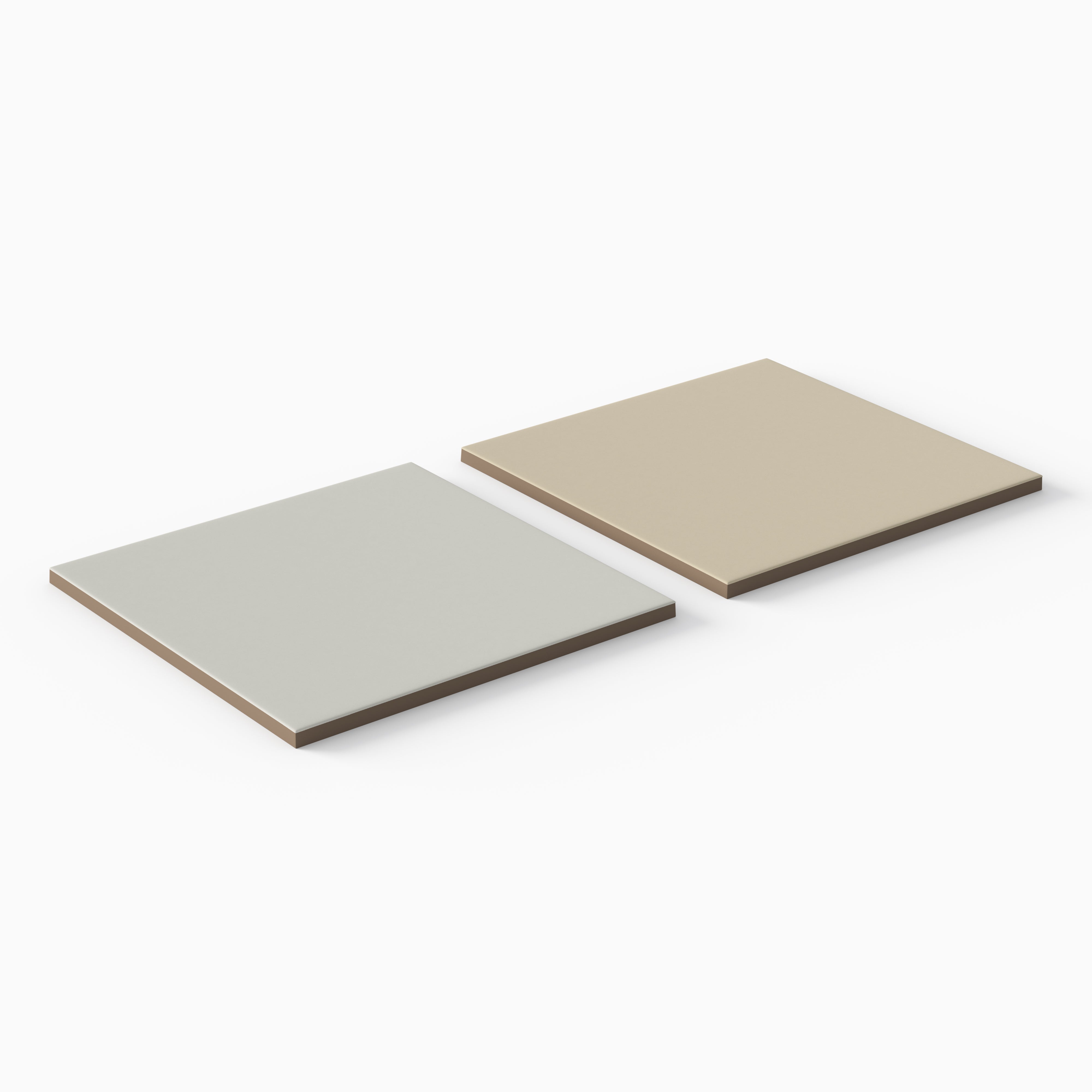Merrick 8 x 8 Checkerboard Matte Porcelain Tile in Ambient White and Classical Beige