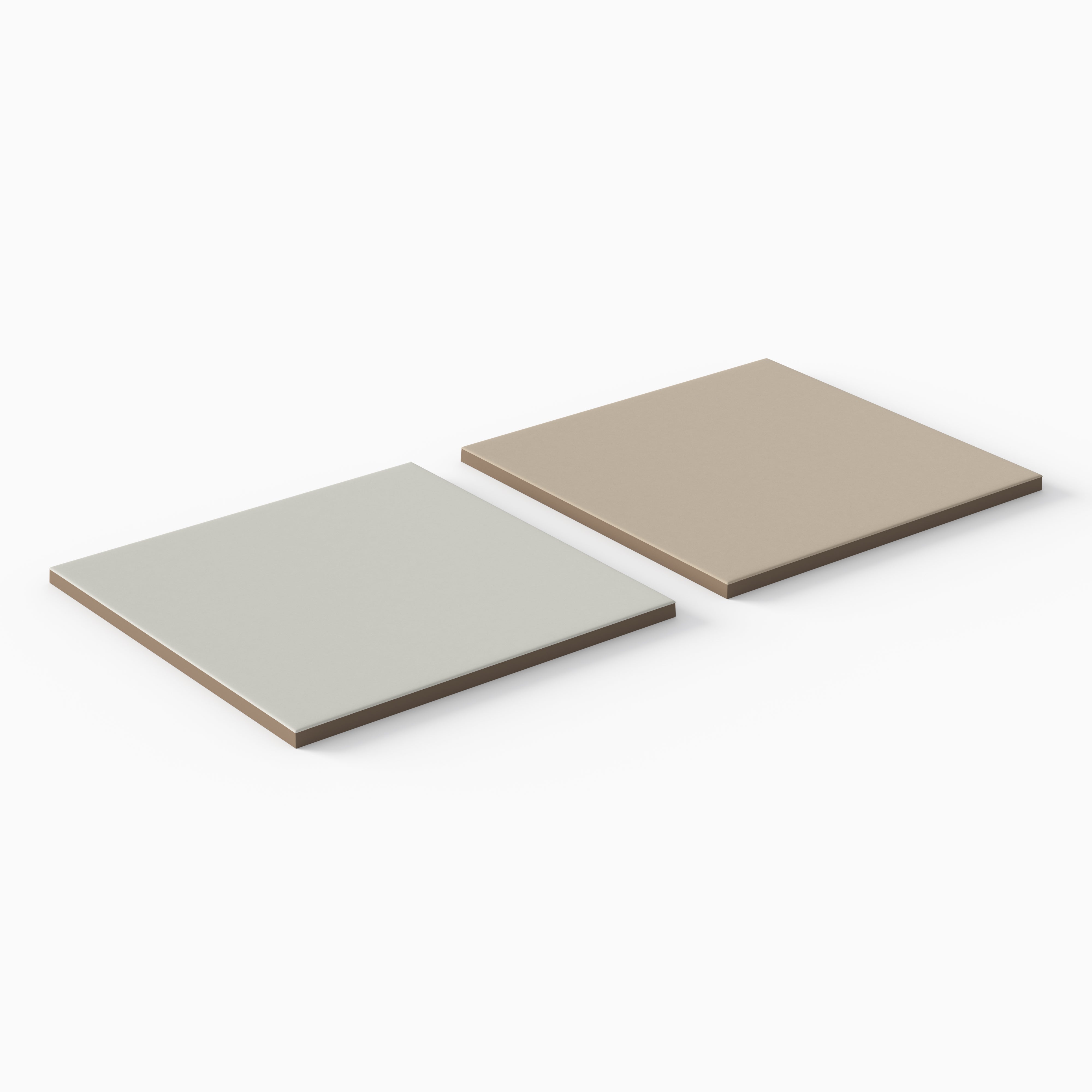 Merrick 8 x 8 Checkerboard Matte Porcelain Tile in Ambient White and Grunge Greige