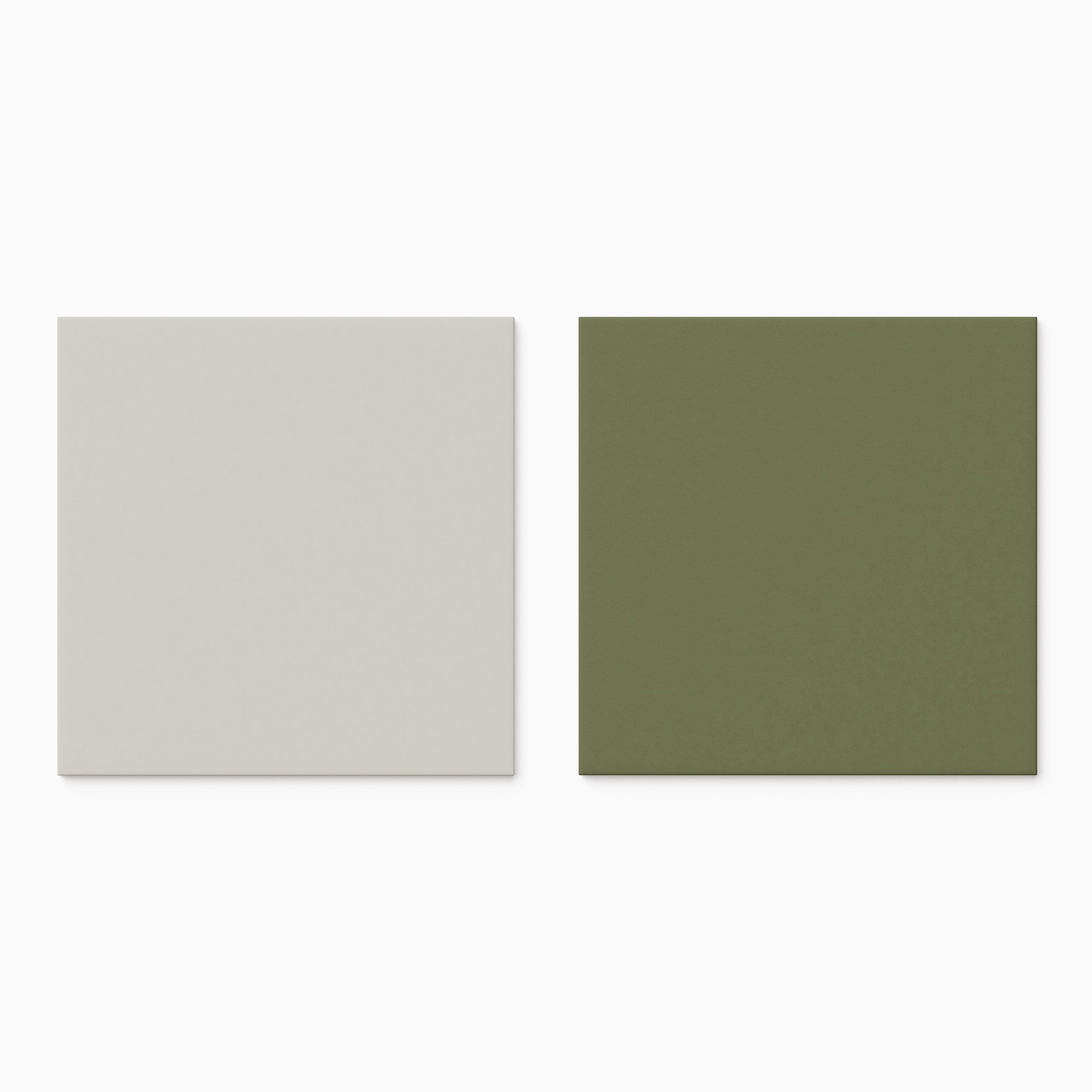 Merrick 8 x 8 Checkerboard Matte Porcelain Tile in Ambient White and Folk Green