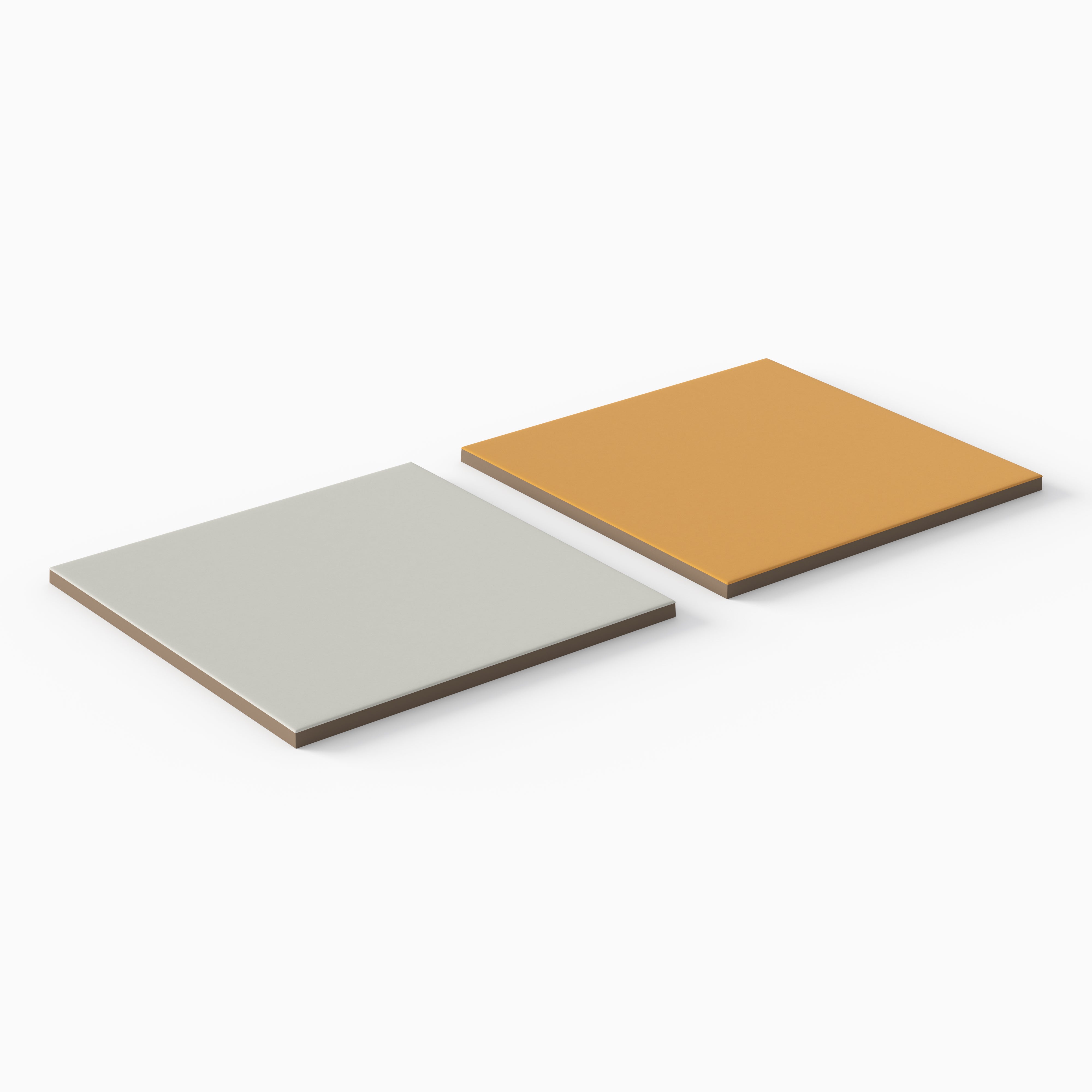 Merrick 8 x 8 Checkerboard Matte Porcelain Tile in Ambient White and Acoustic Amber