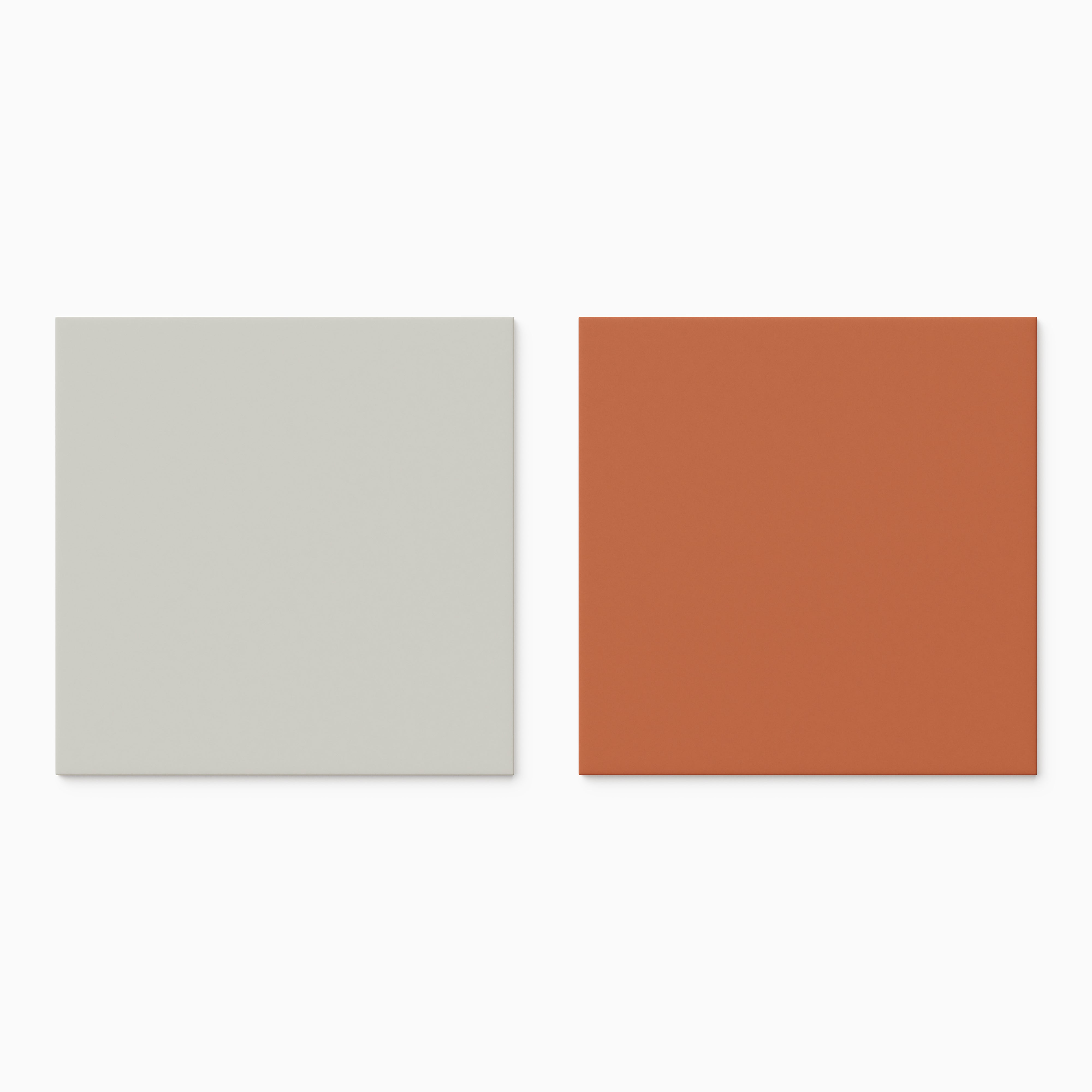 Merrick 8 x 8 Checkerboard Matte Porcelain Tile in Ambient White and New-Age Terracotta