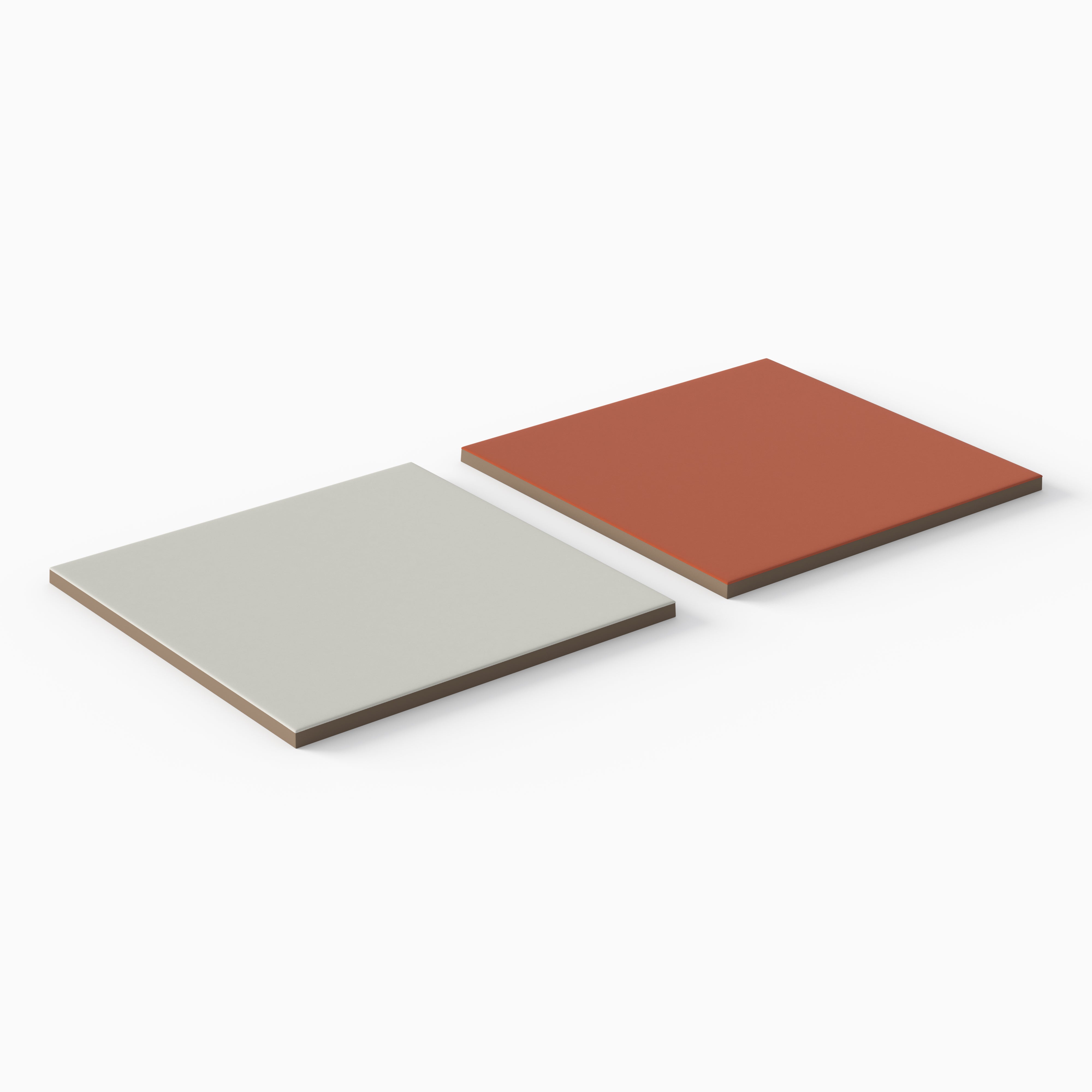 Merrick 8 x 8 Checkerboard Matte Porcelain Tile in Ambient White and Indie Rust