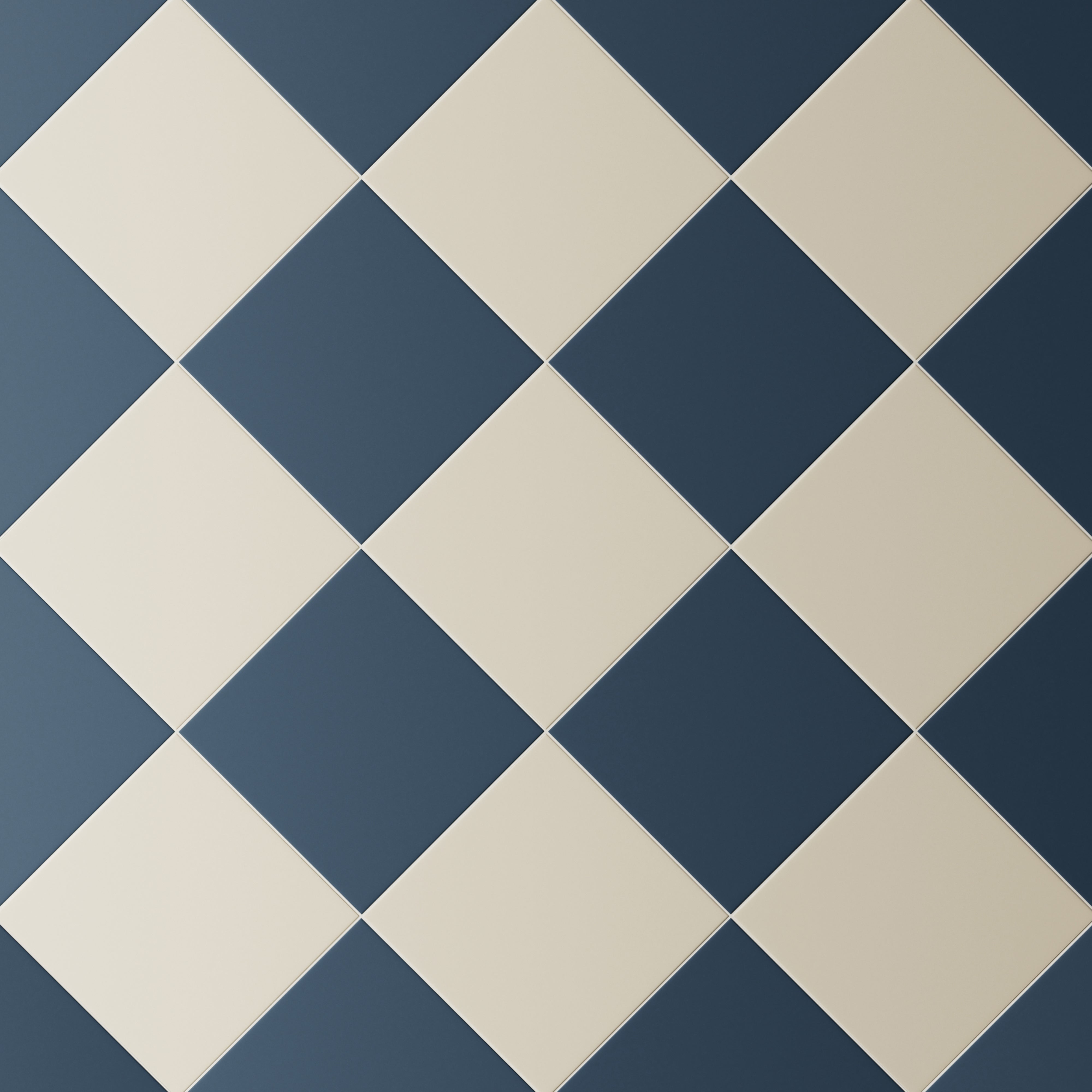 Merrick 8 x 8 Checkerboard Matte Porcelain Tile in Rhythm and Blues and Classical Beige