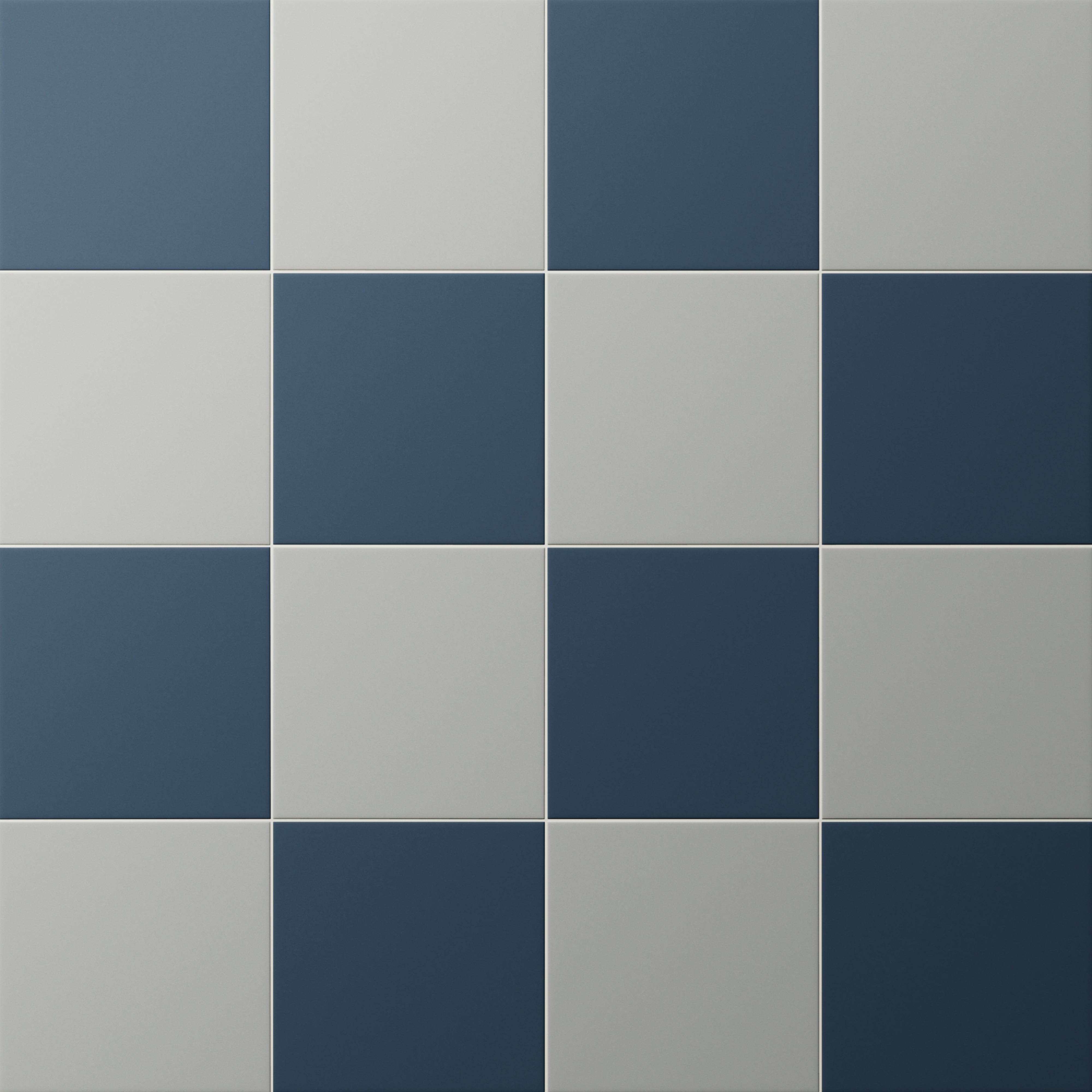 Merrick 8 x 8 Checkerboard Matte Porcelain Tile in Rhythm and Blues and Gothic Grey