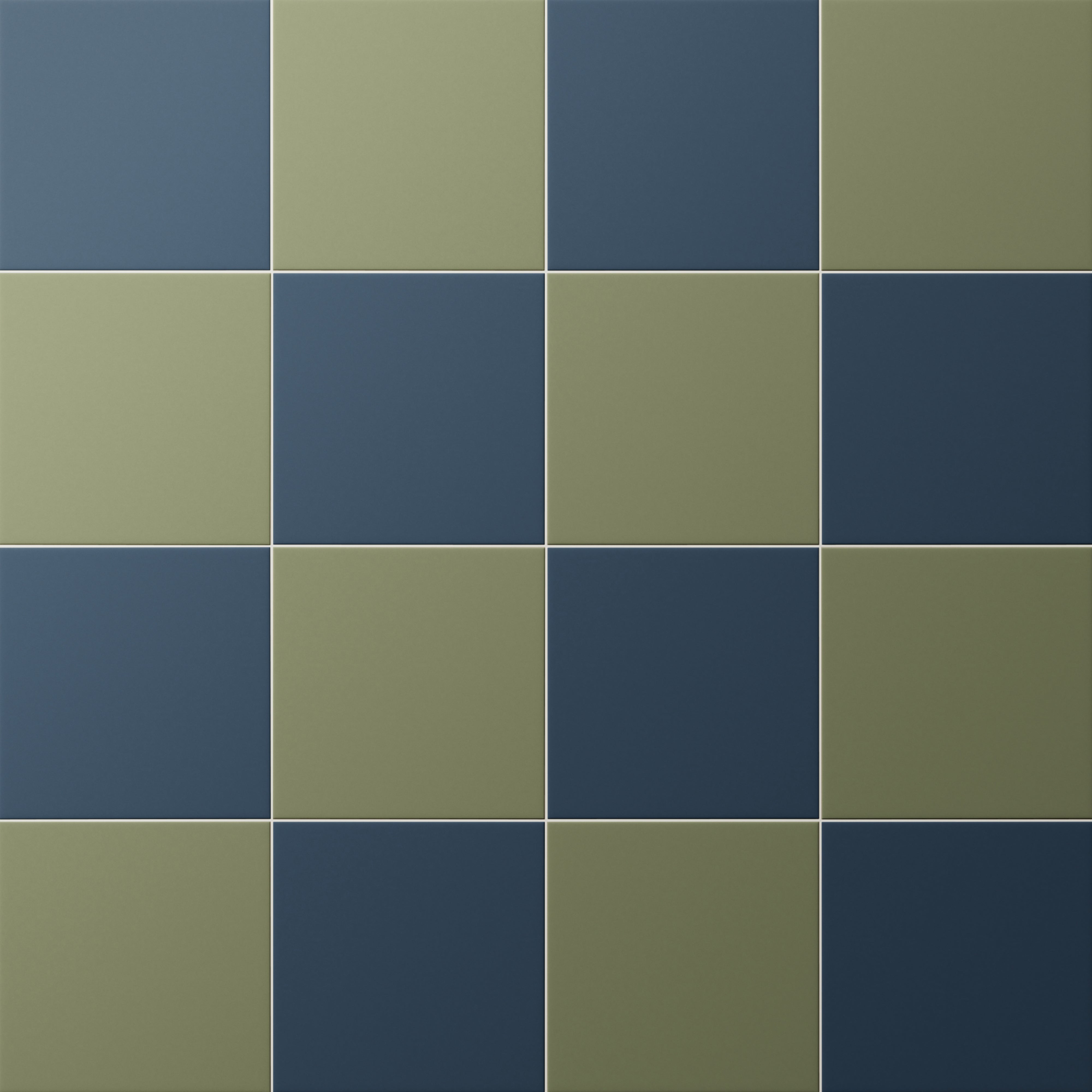 Merrick 8 x 8 Checkerboard Matte Porcelain Tile in Rhythm and Blues and Folk Green