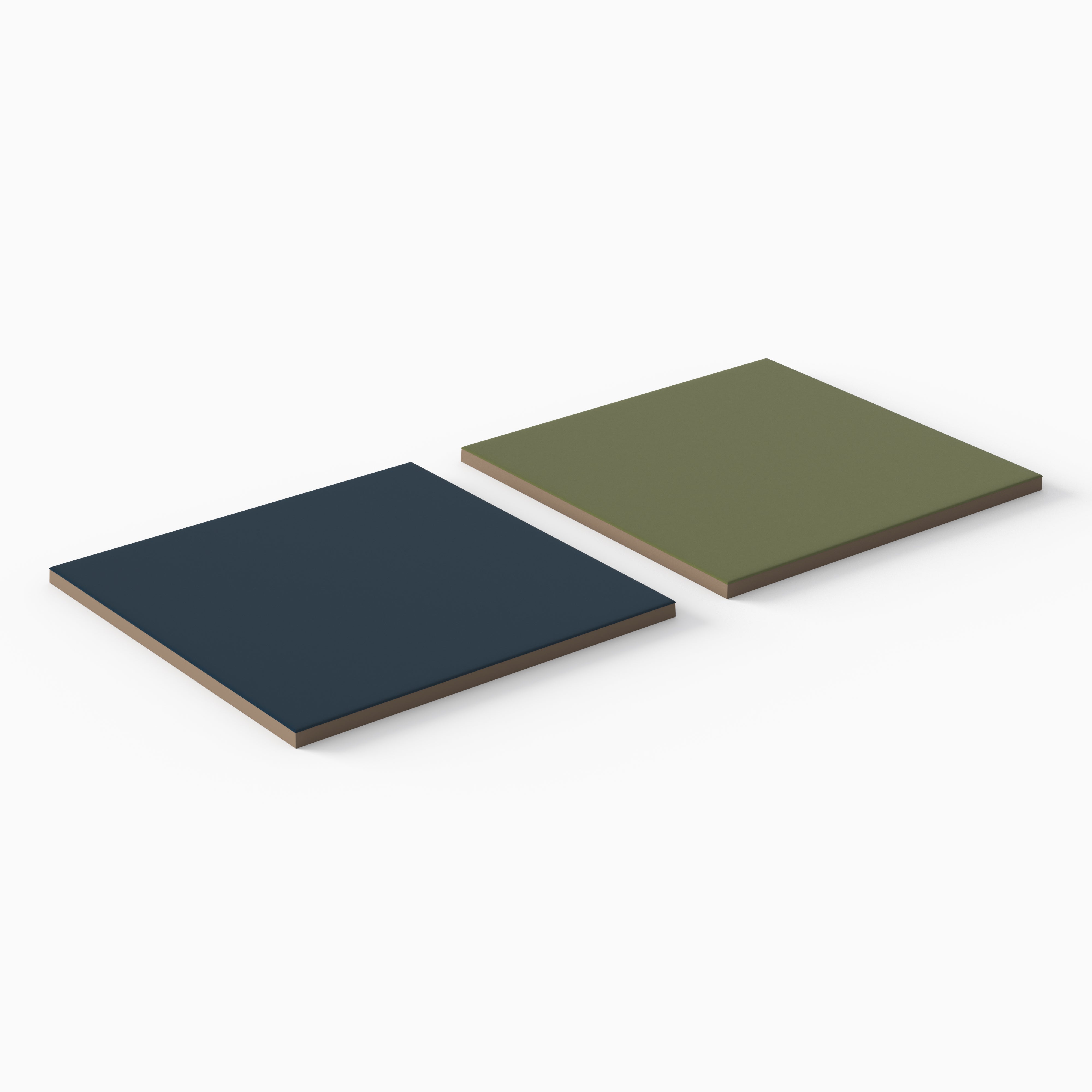 Merrick 8 x 8 Checkerboard Matte Porcelain Tile in Rhythm and Blues and Folk Green