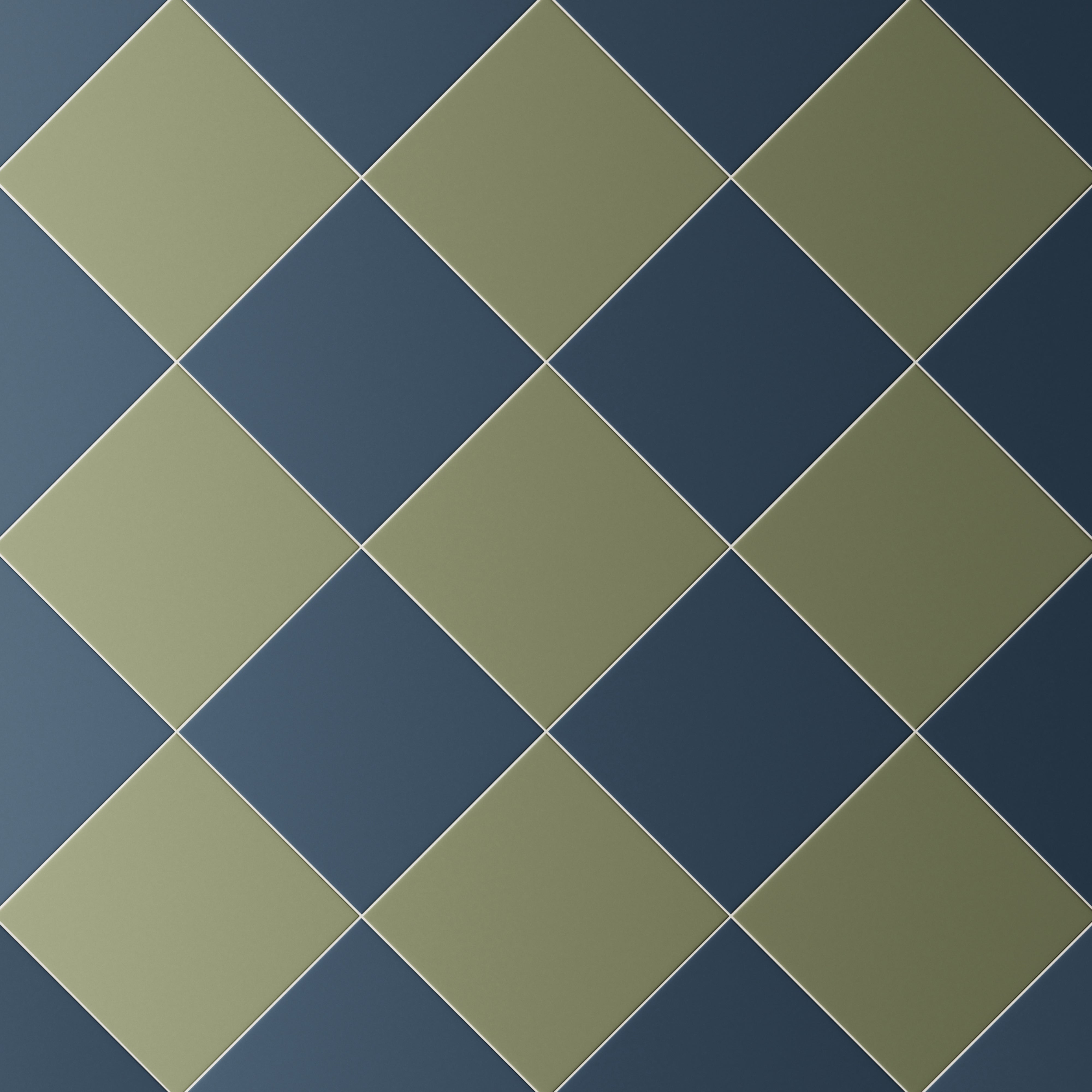 Merrick 8 x 8 Checkerboard Matte Porcelain Tile in Rhythm and Blues and Folk Green