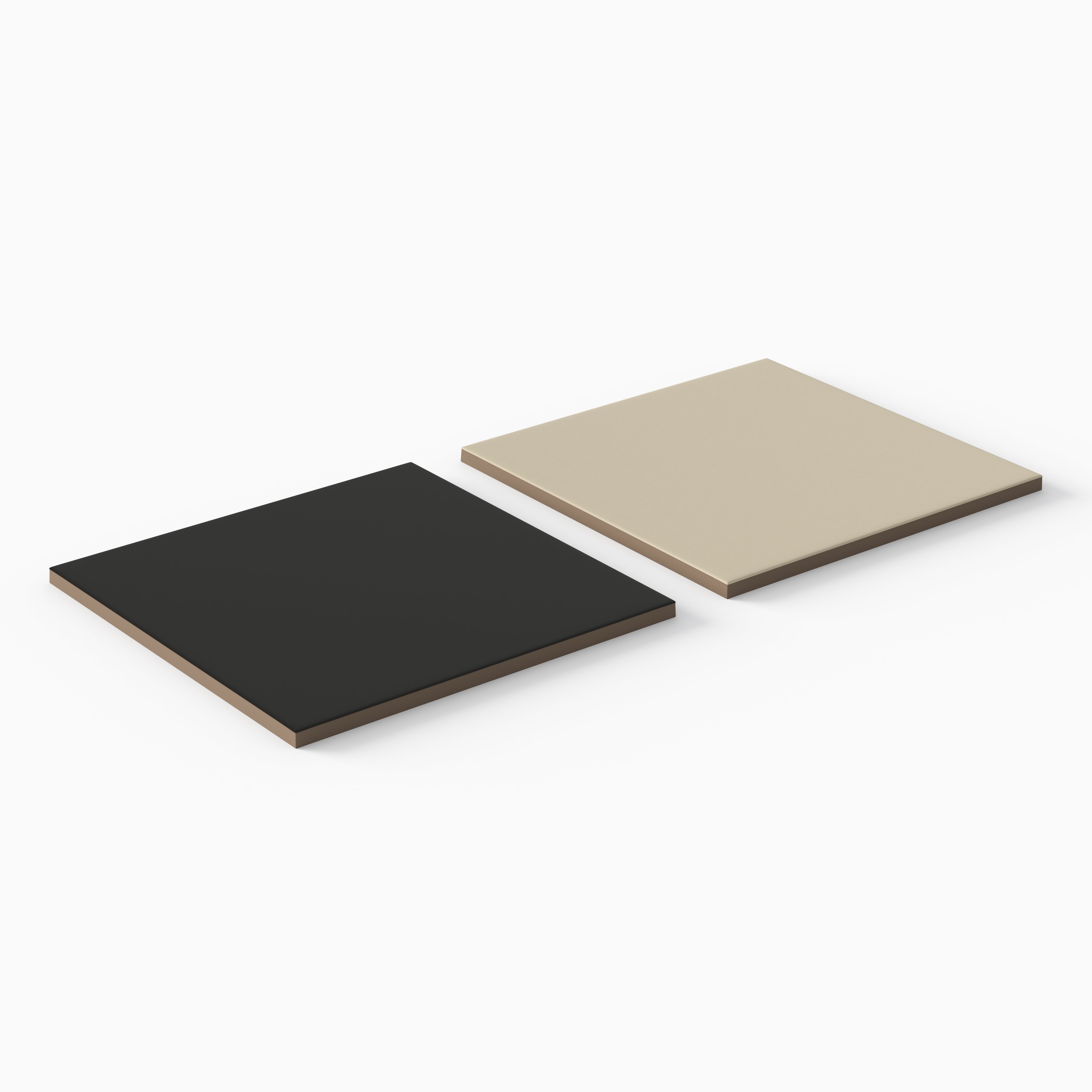 Merrick 8 x 8 Checkerboard Matte Porcelain Tile in Synth Black and Classical Beige