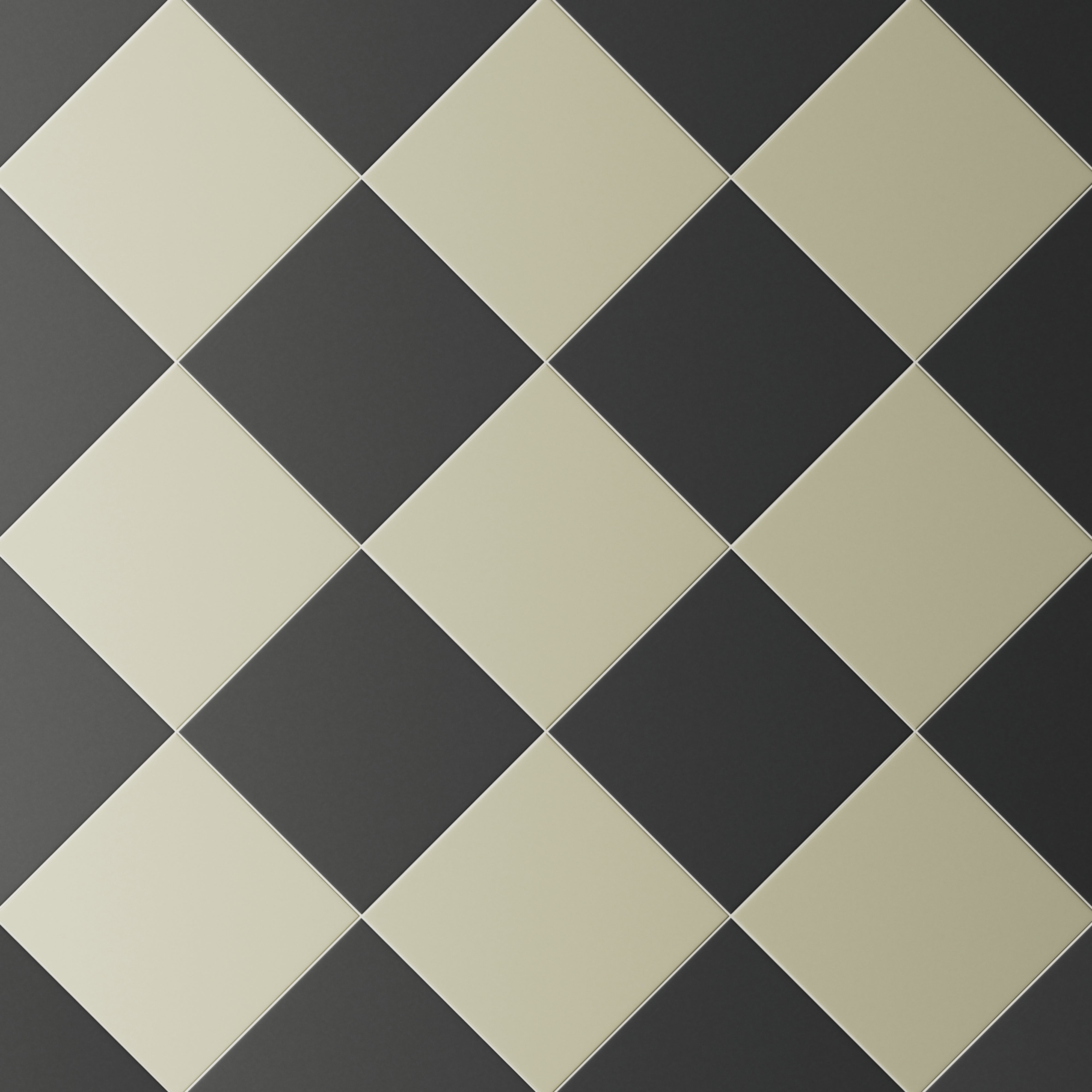 Merrick 8 x 8 Checkerboard Matte Porcelain Tile in Synth Black and Lounge Light Green