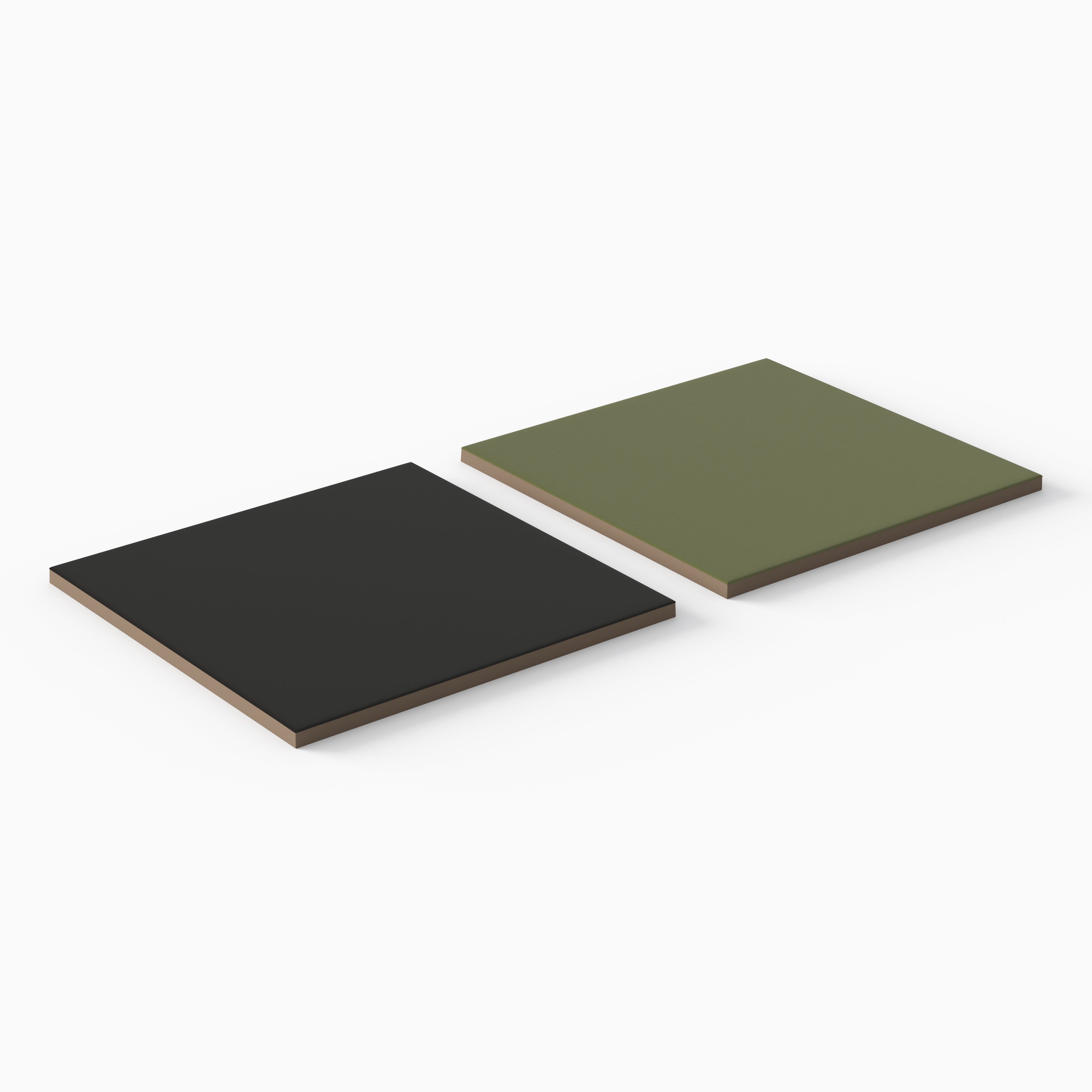 Merrick 8 x 8 Checkerboard Matte Porcelain Tile in Synth Black and Folk Green