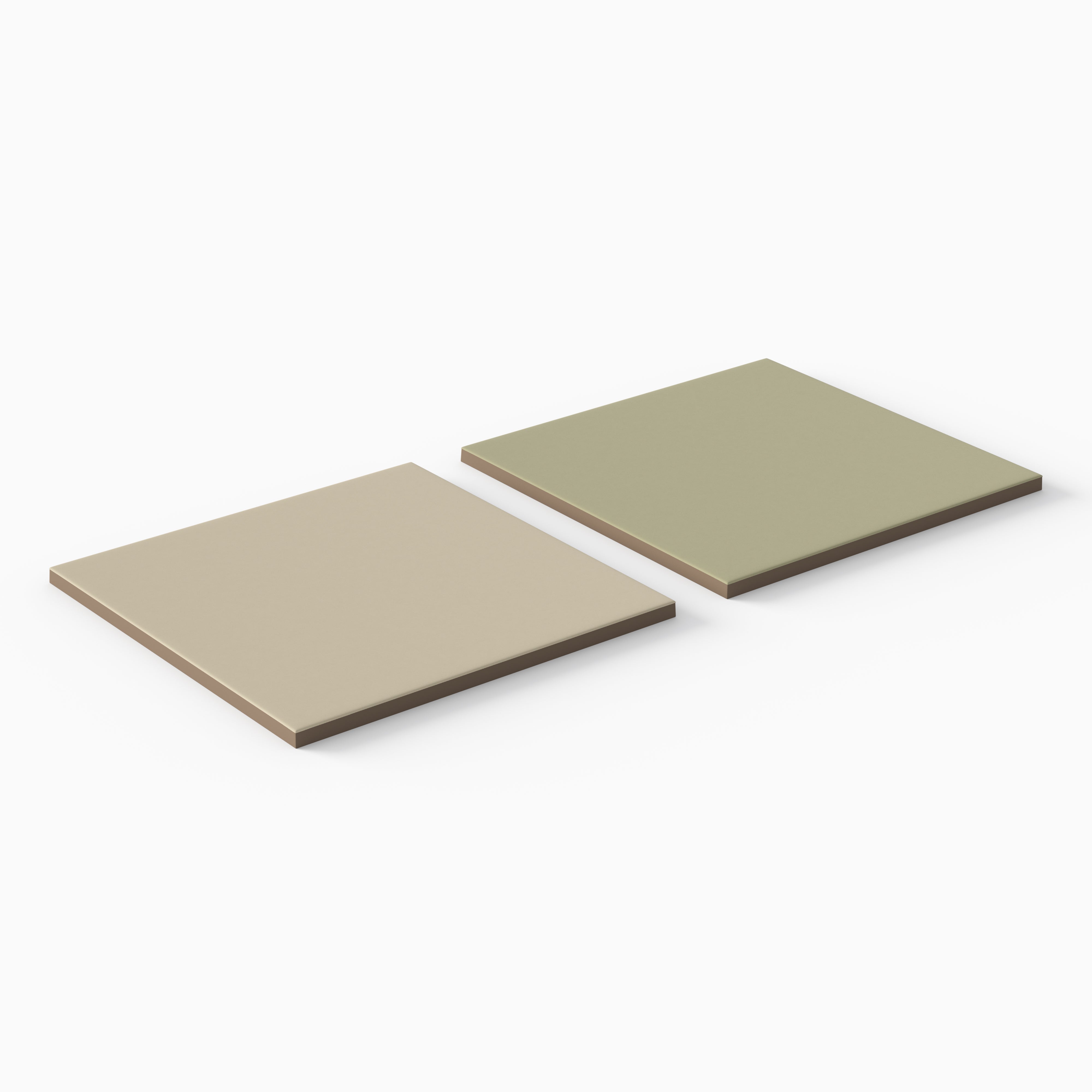 Merrick 8 x 8 Checkerboard Matte Porcelain Tile in Classical Beige and Lounge Light Green