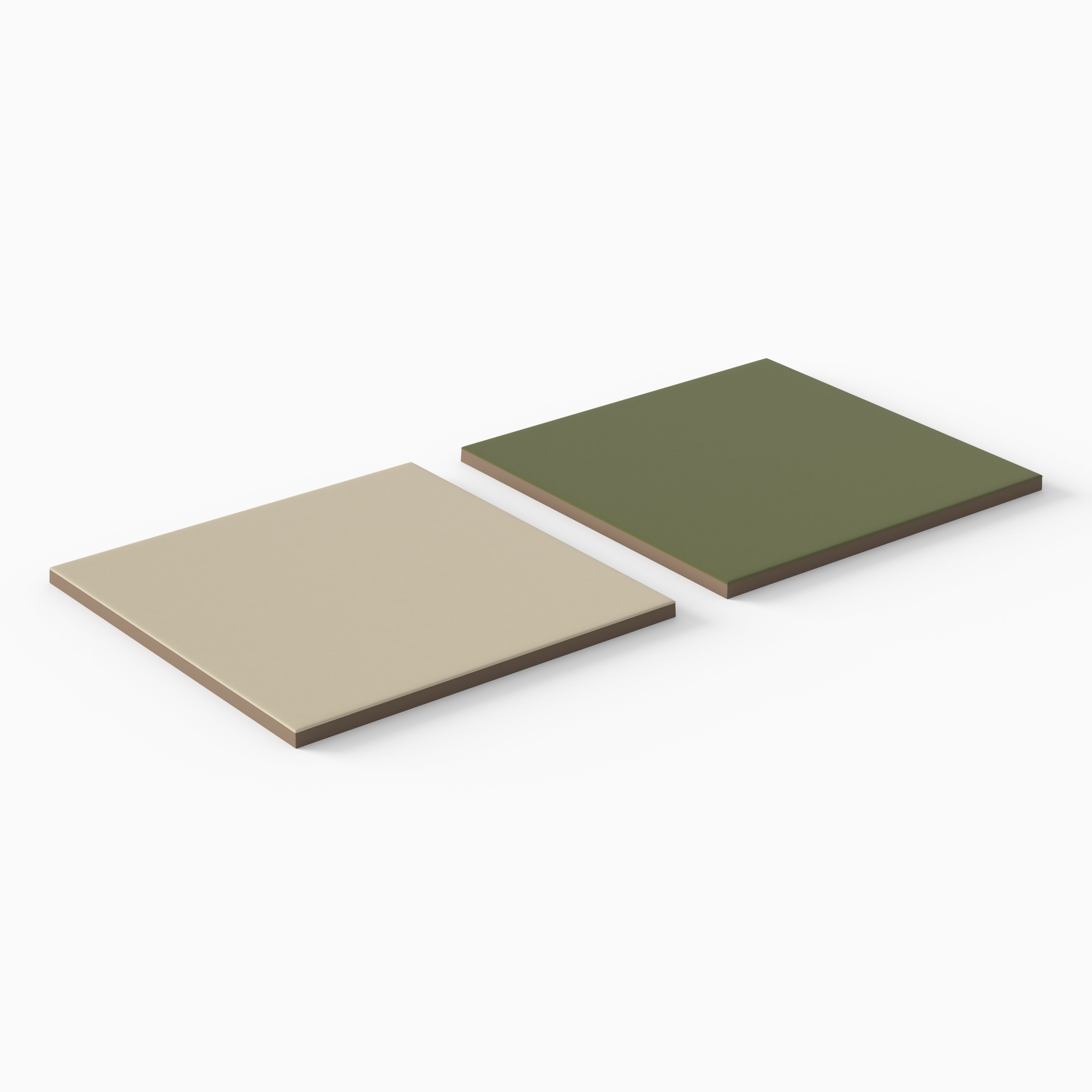 Merrick 8 x 8 Checkerboard Matte Porcelain Tile in Classical Beige and Folk Green
