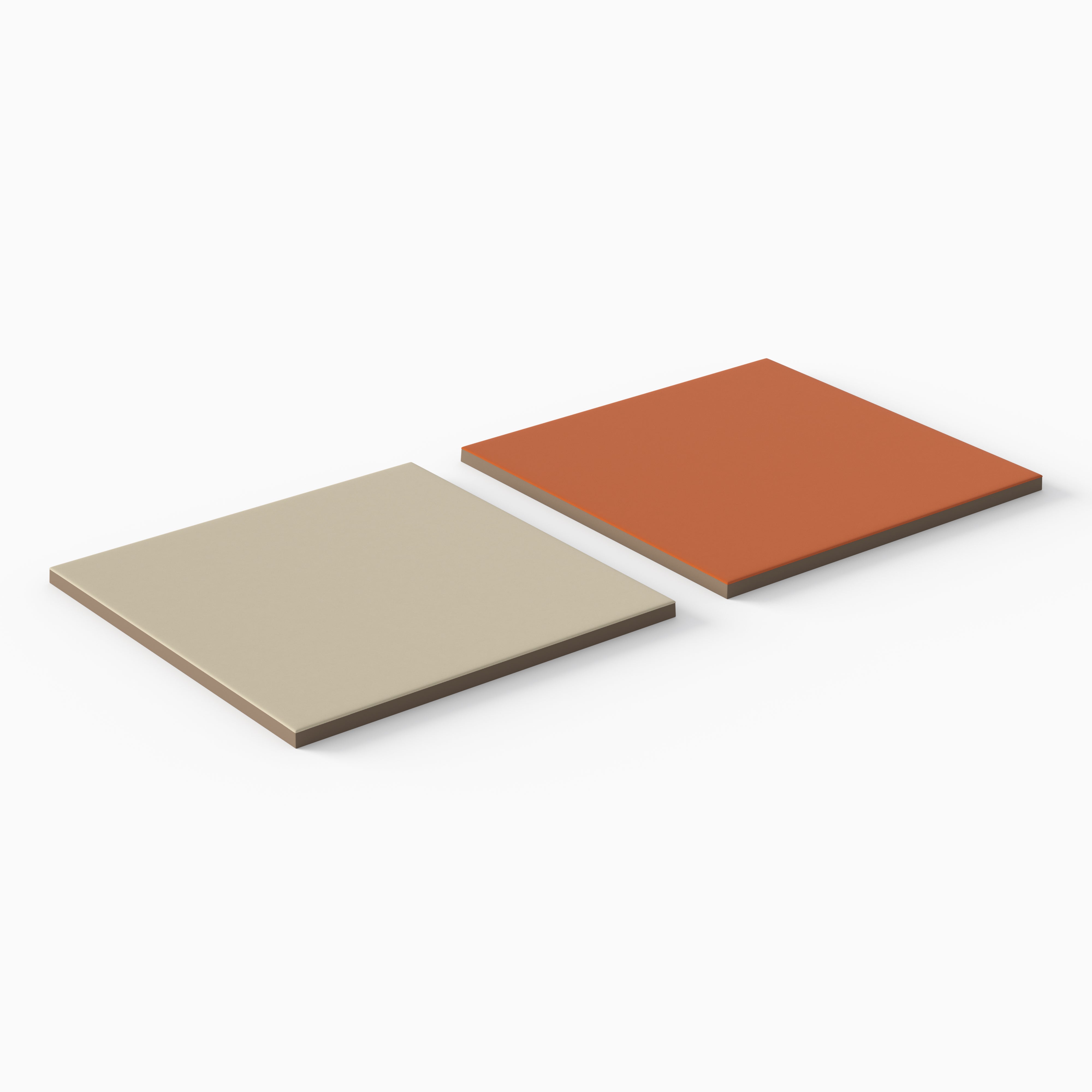 Merrick 8 x 8 Checkerboard Matte Porcelain Tile in Classical Beige and New-Age Terracotta