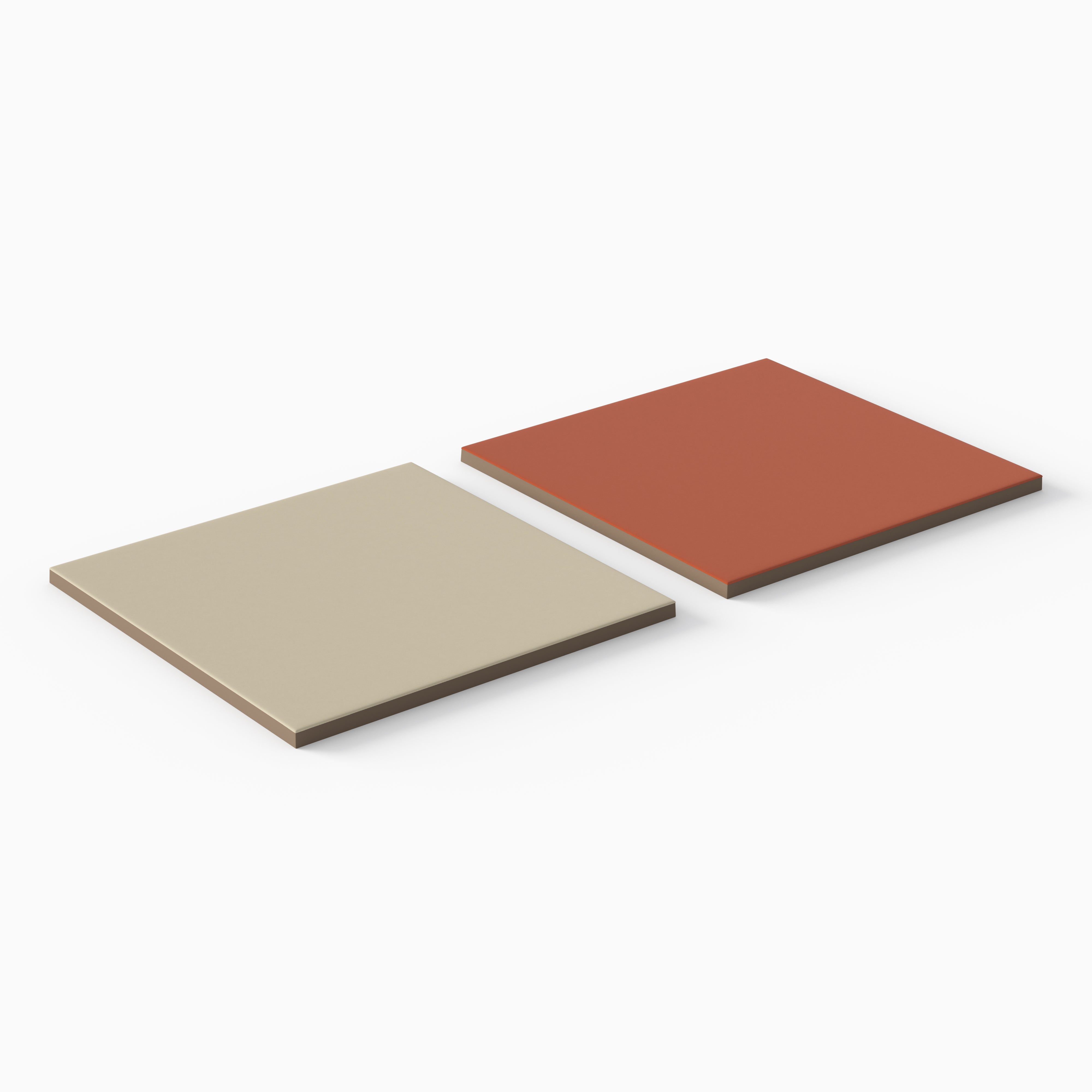 Merrick 8 x 8 Checkerboard Matte Porcelain Tile in Classical Beige and Indie Rust