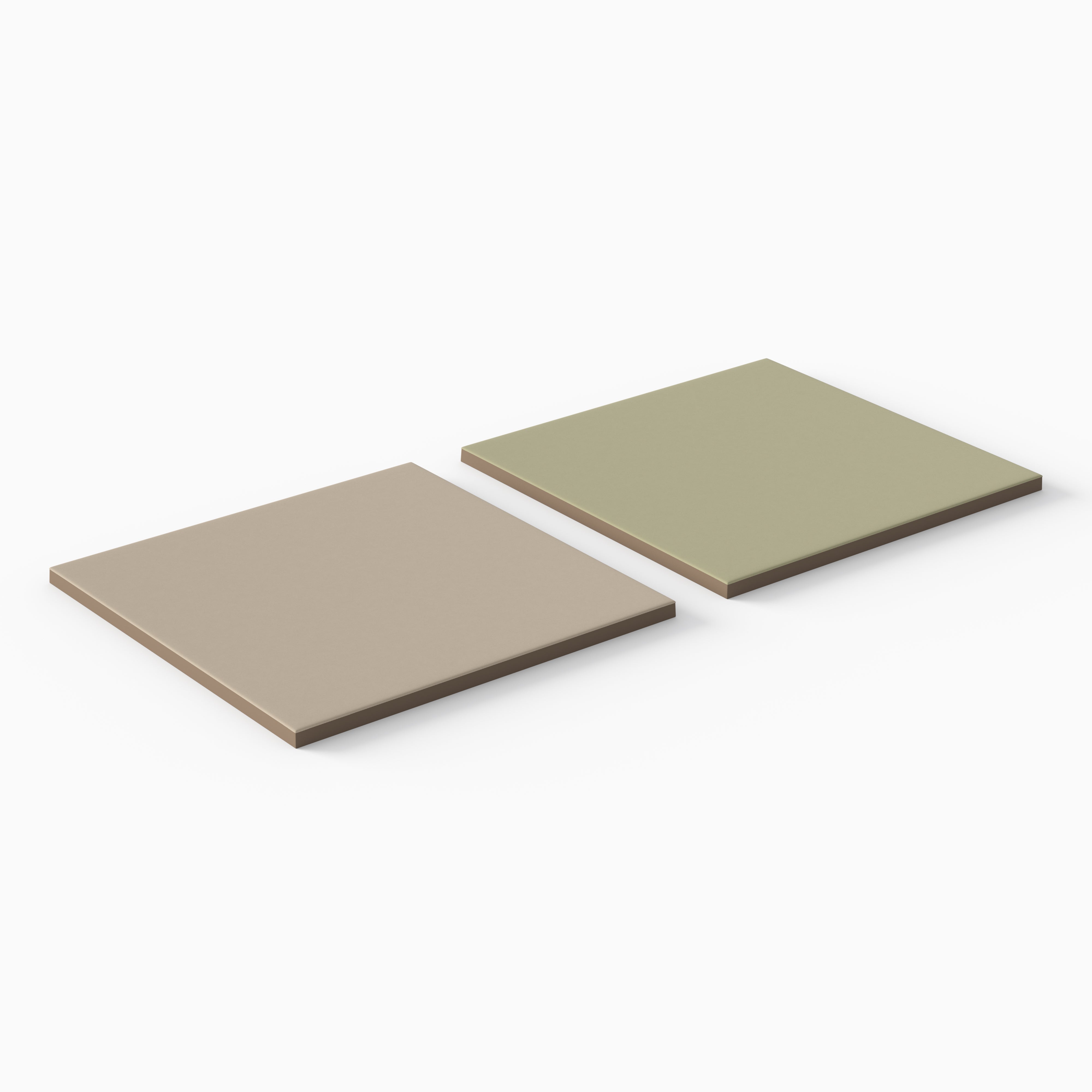 Merrick 8 x 8 Checkerboard Matte Porcelain Tile in Grunge Greige and Lounge Light Green