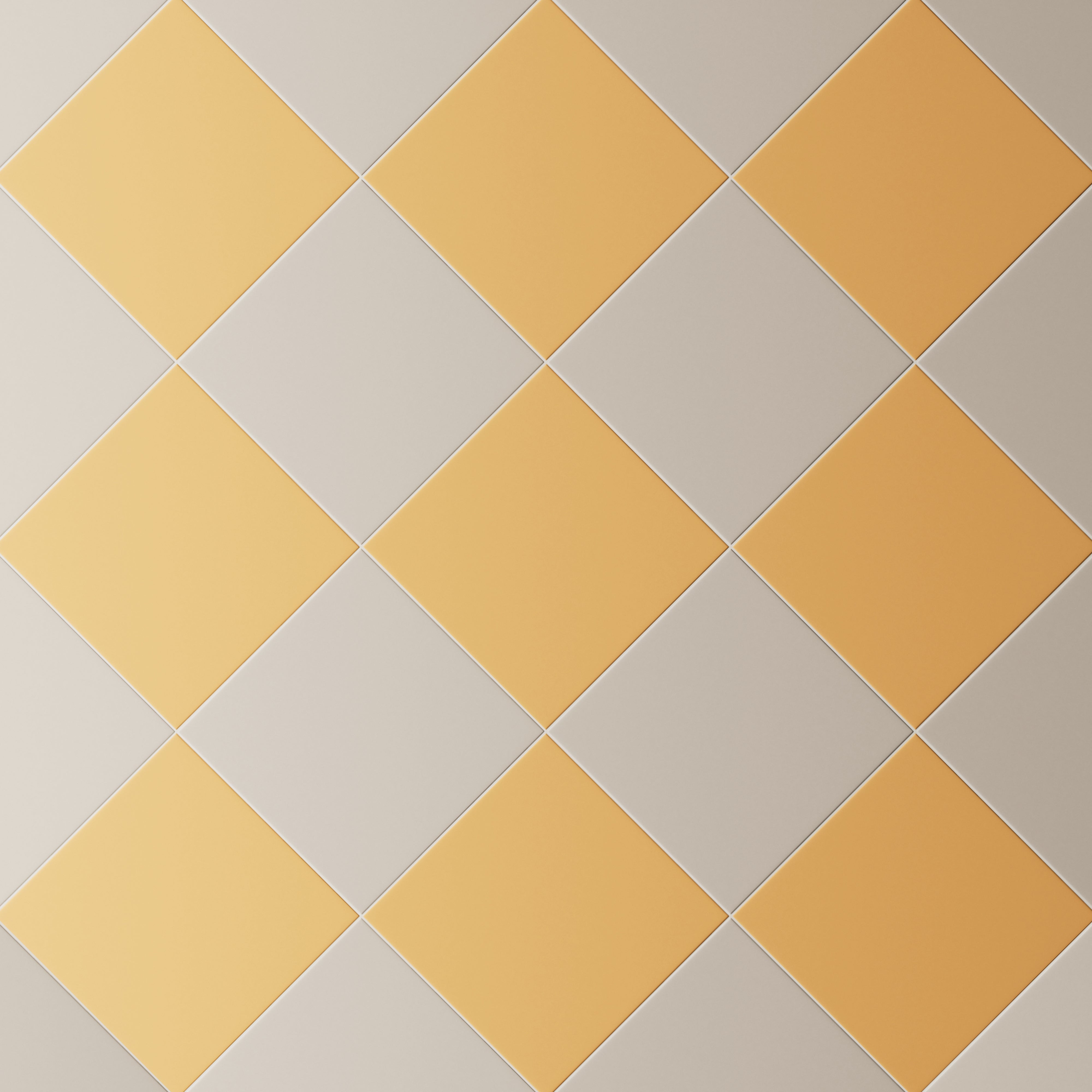 Merrick 8 x 8 Checkerboard Matte Porcelain Tile in Grunge Greige and Acoustic Amber