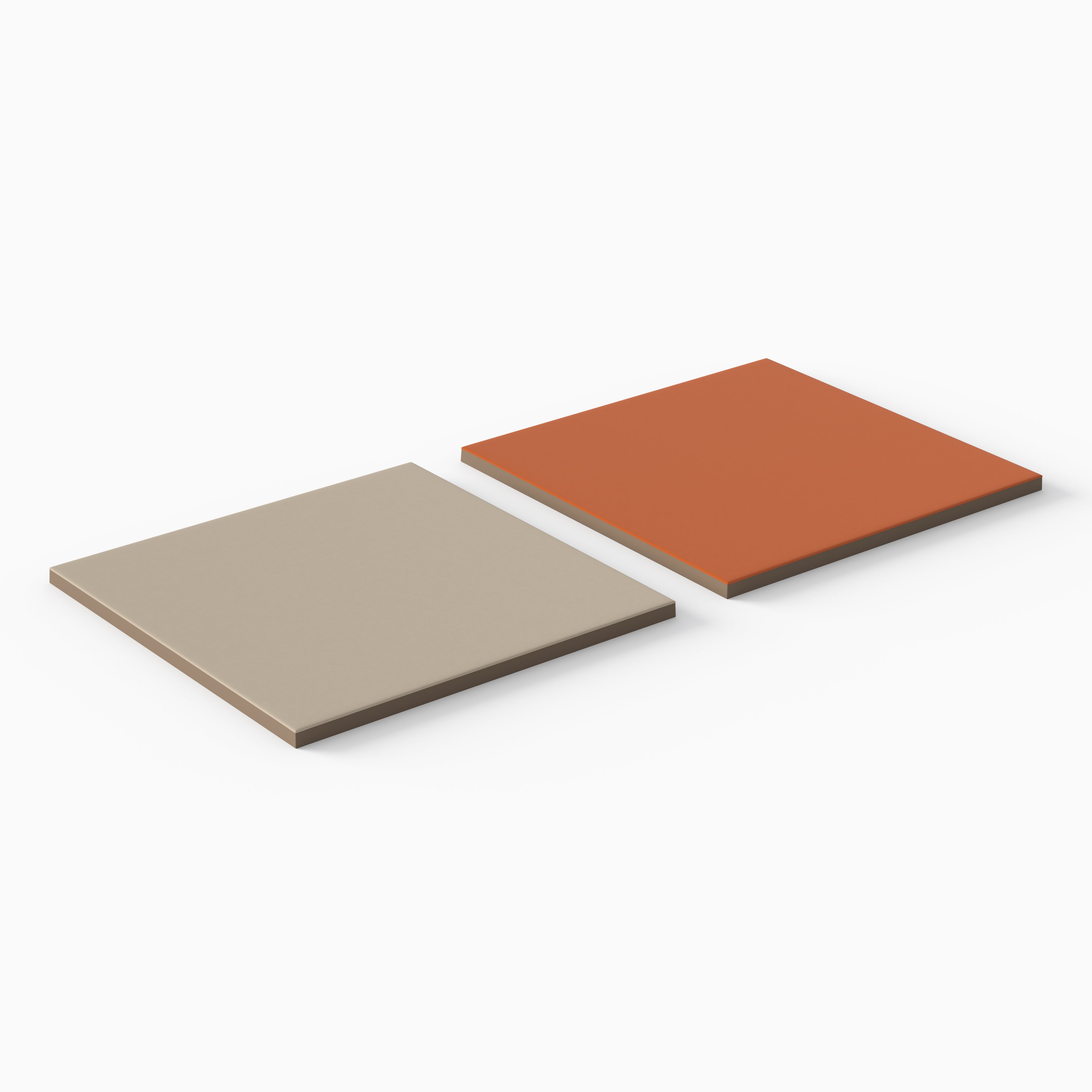 Merrick 8 x 8 Checkerboard Matte Porcelain Tile in Grunge Greige and New-Age Terracotta